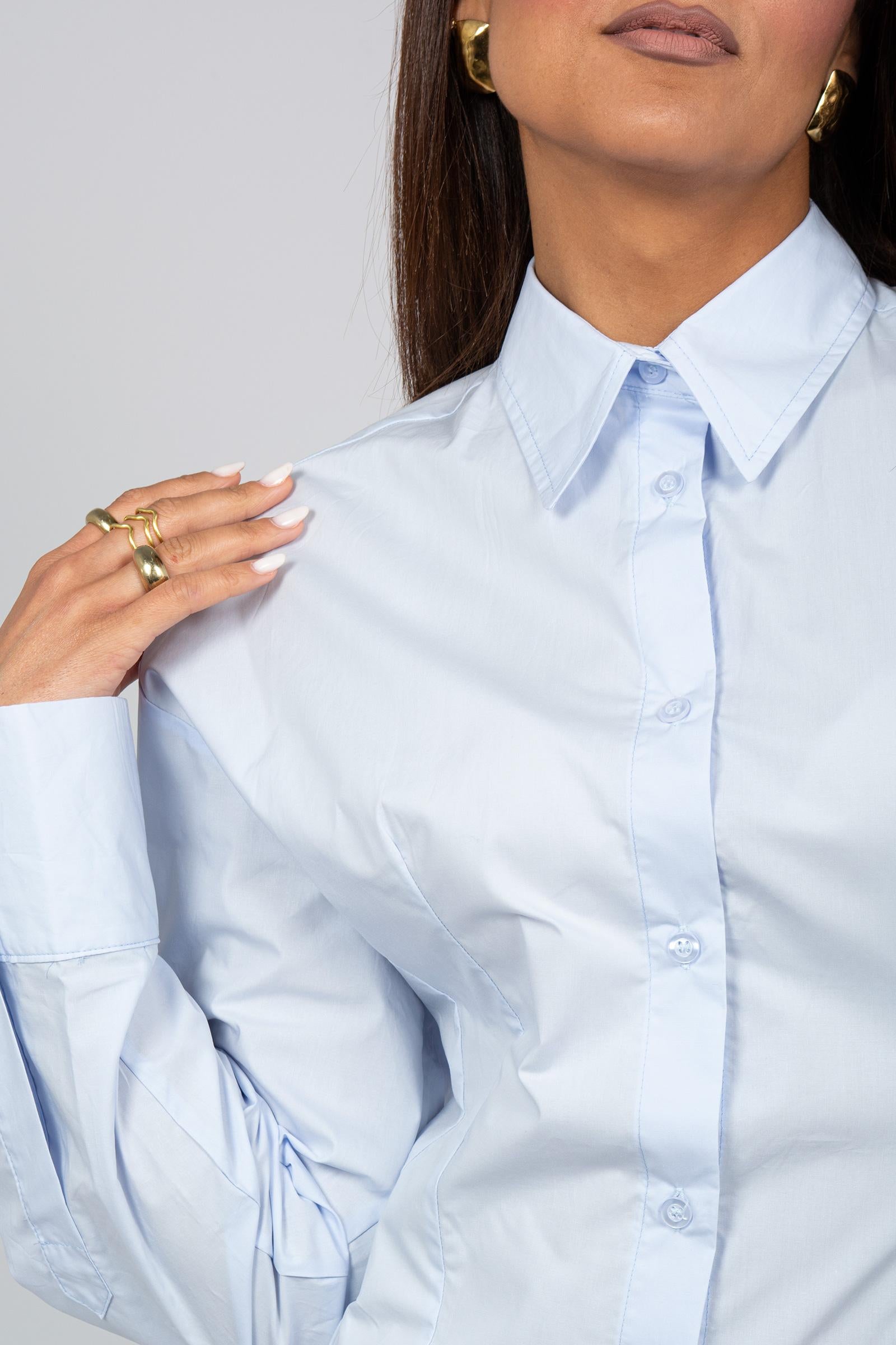 camicia in popeline con tagli PARIGIPOPELINE CELESTE JACQUEUR 