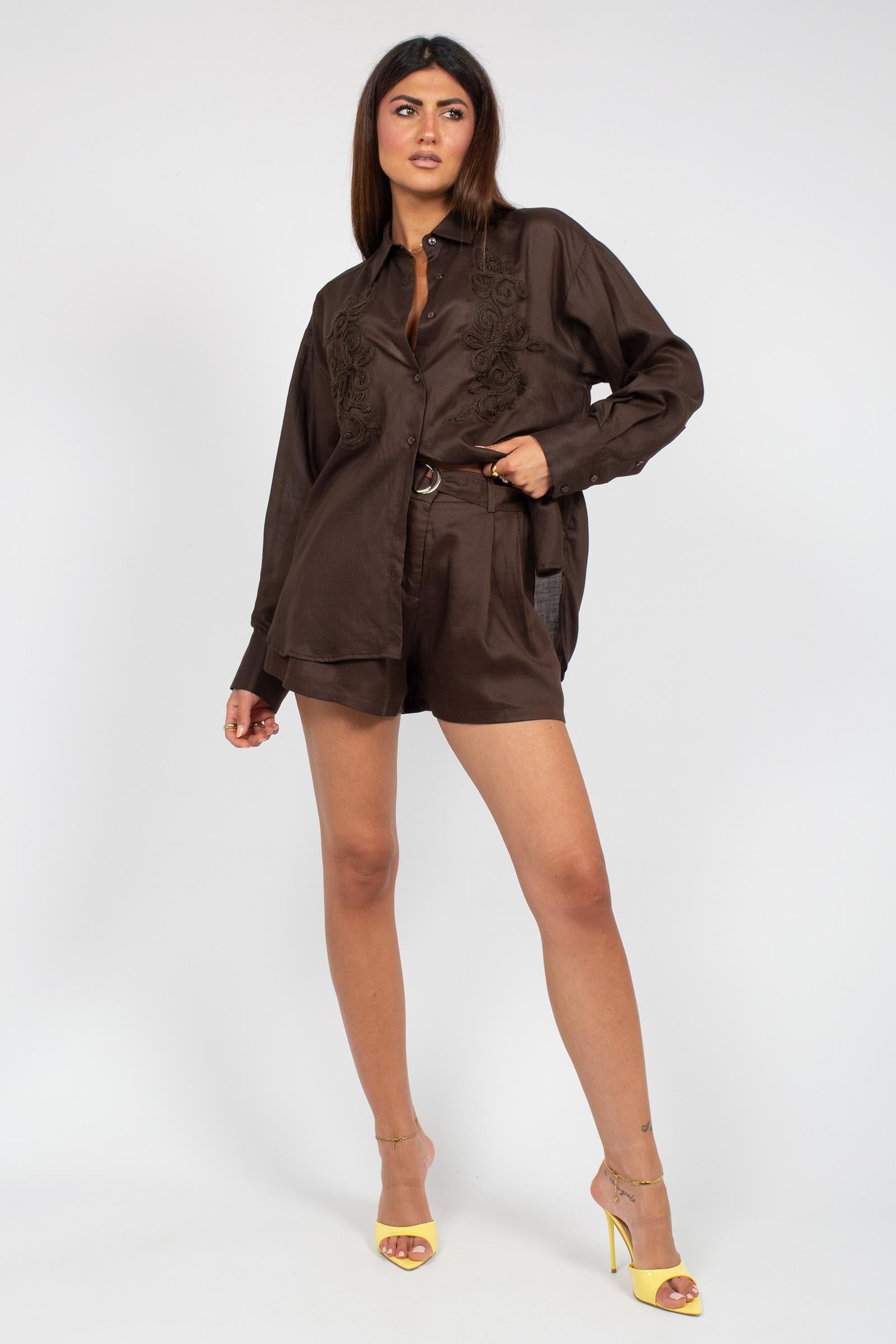 short in lino D48EP054CCE37 00420 ERMANNO - ERMANNO SCERVINO 