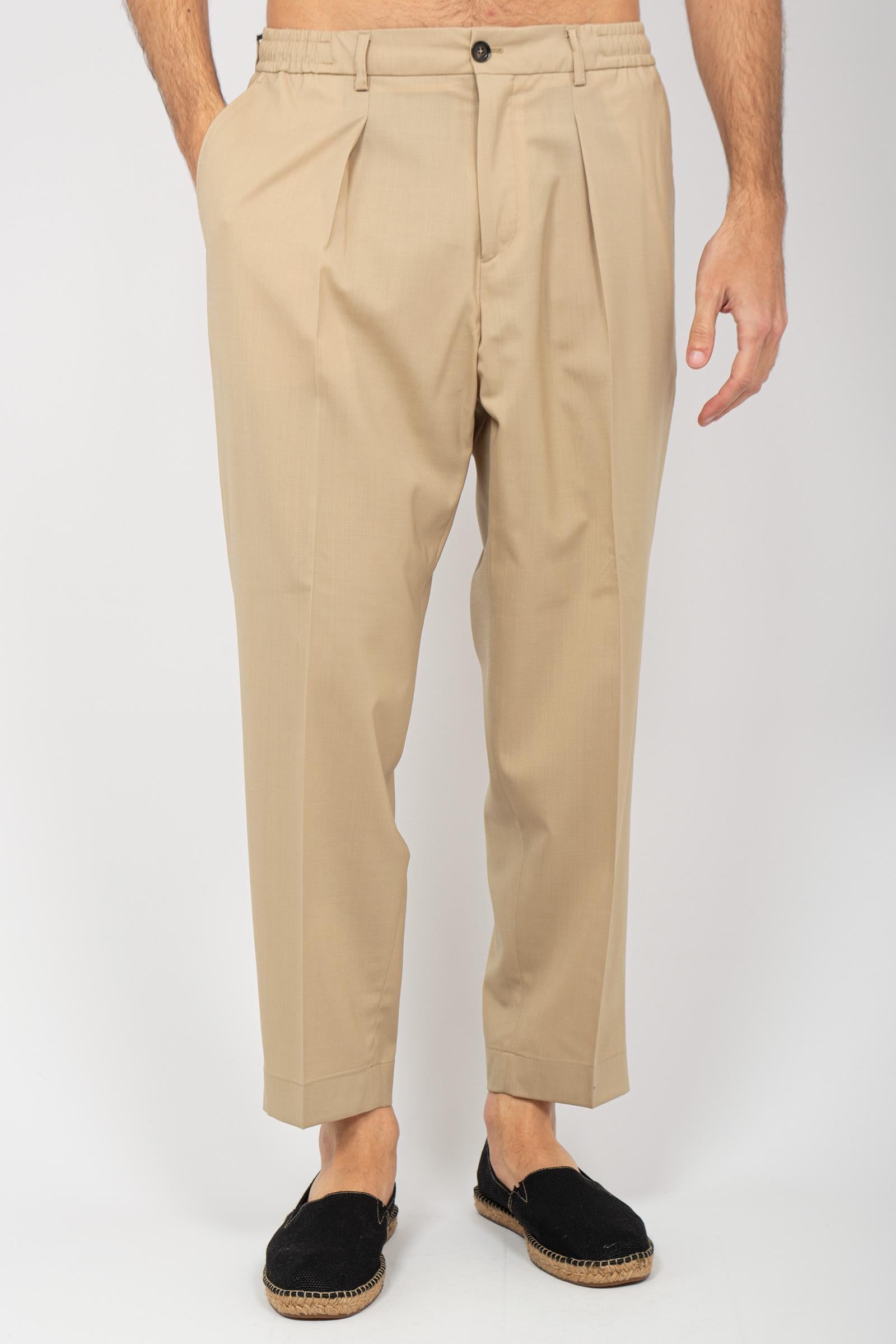 jogger in misto lana vergine 'dominique' DOMINIQUEREGULARMT BEIGE BE ABLE 