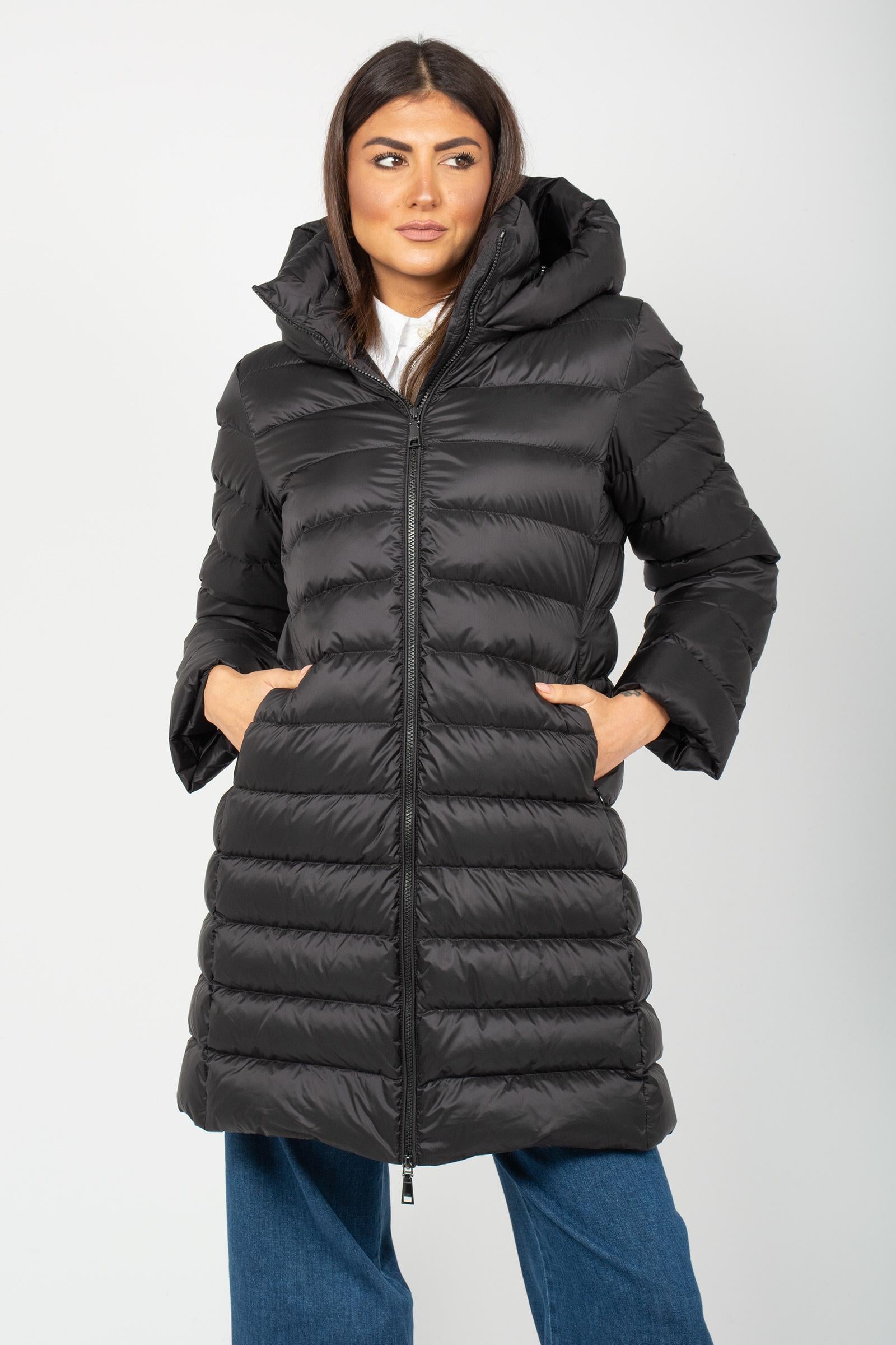 piumino in nylon con cappuccio CS1715480100 999 SEVENTY 