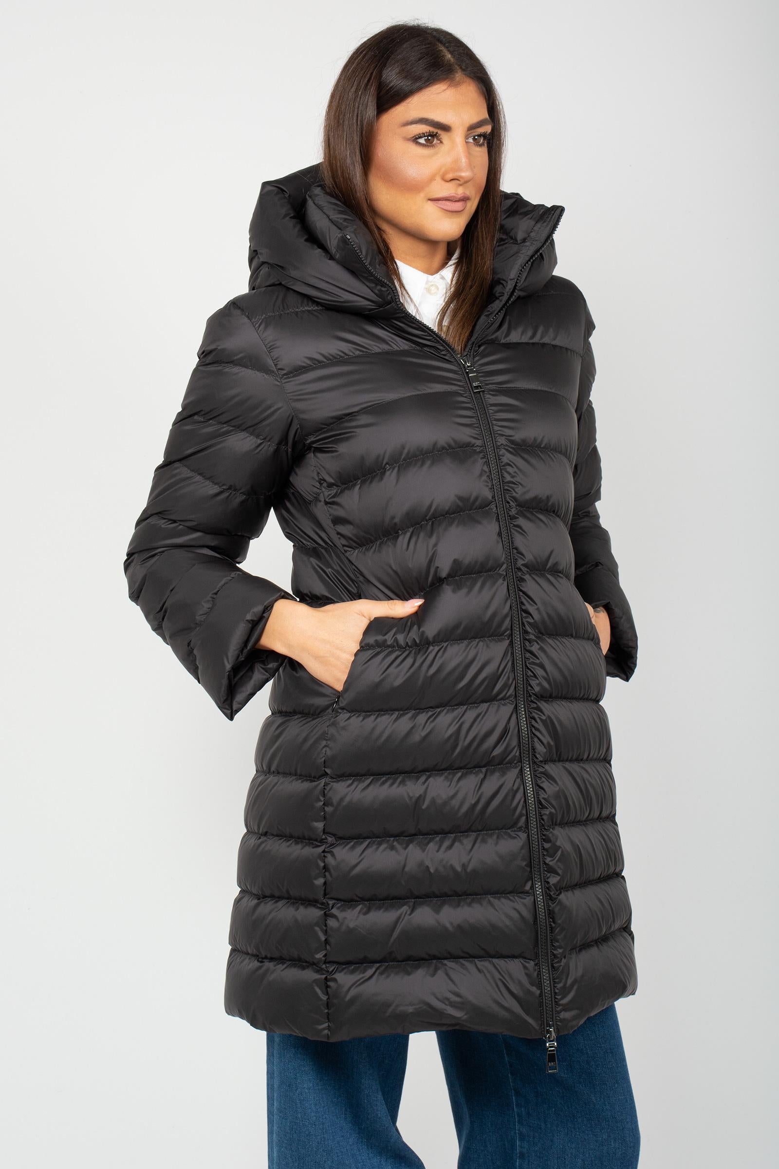 piumino in nylon con cappuccio CS1715480100 999 SEVENTY 