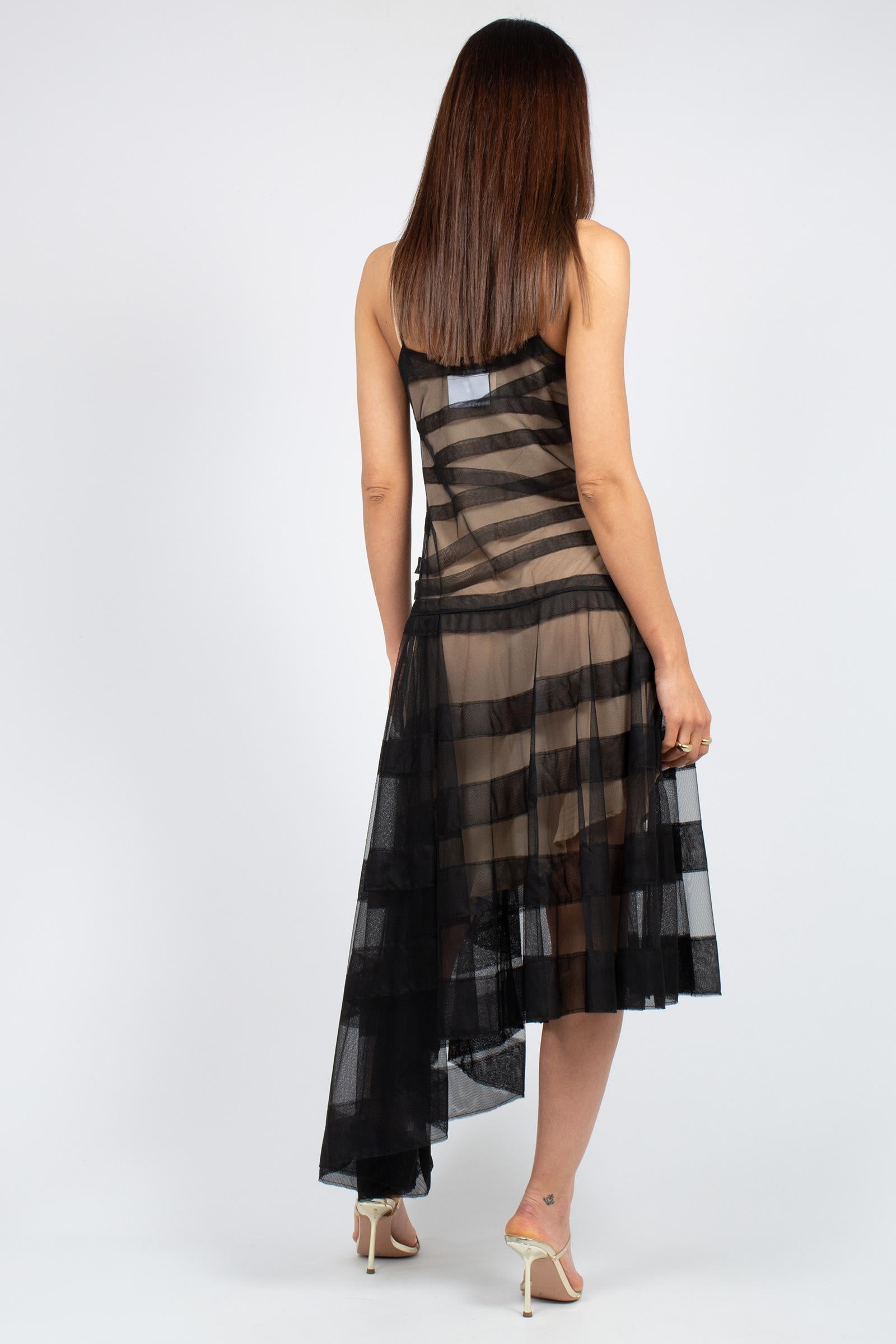 abito in tulle a righe 'stella' P6SO03 Y69 ERIKA CAVALLINI 