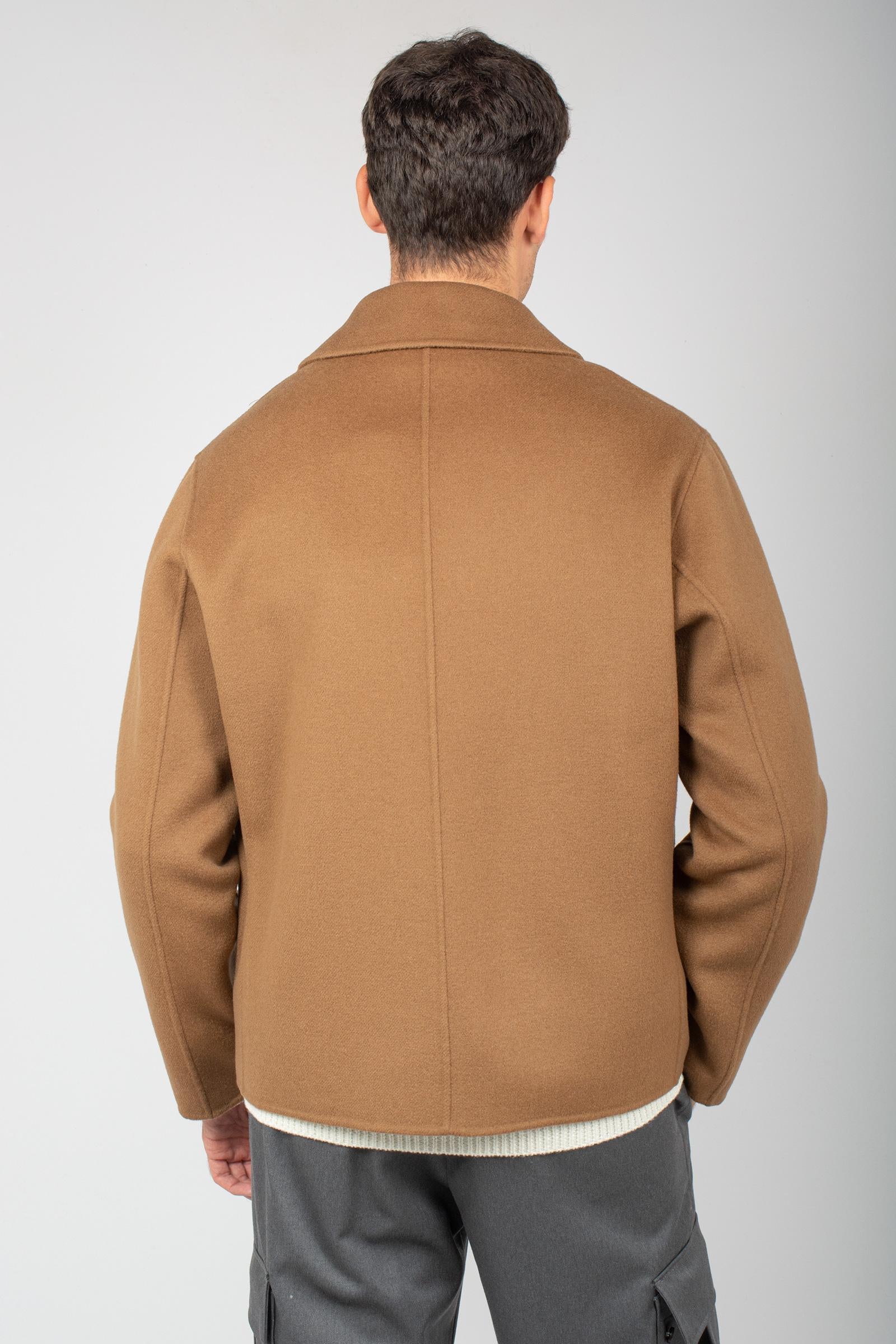 giacca con zip in panno di lana B51PUDANTDOU 972 PALTO' 