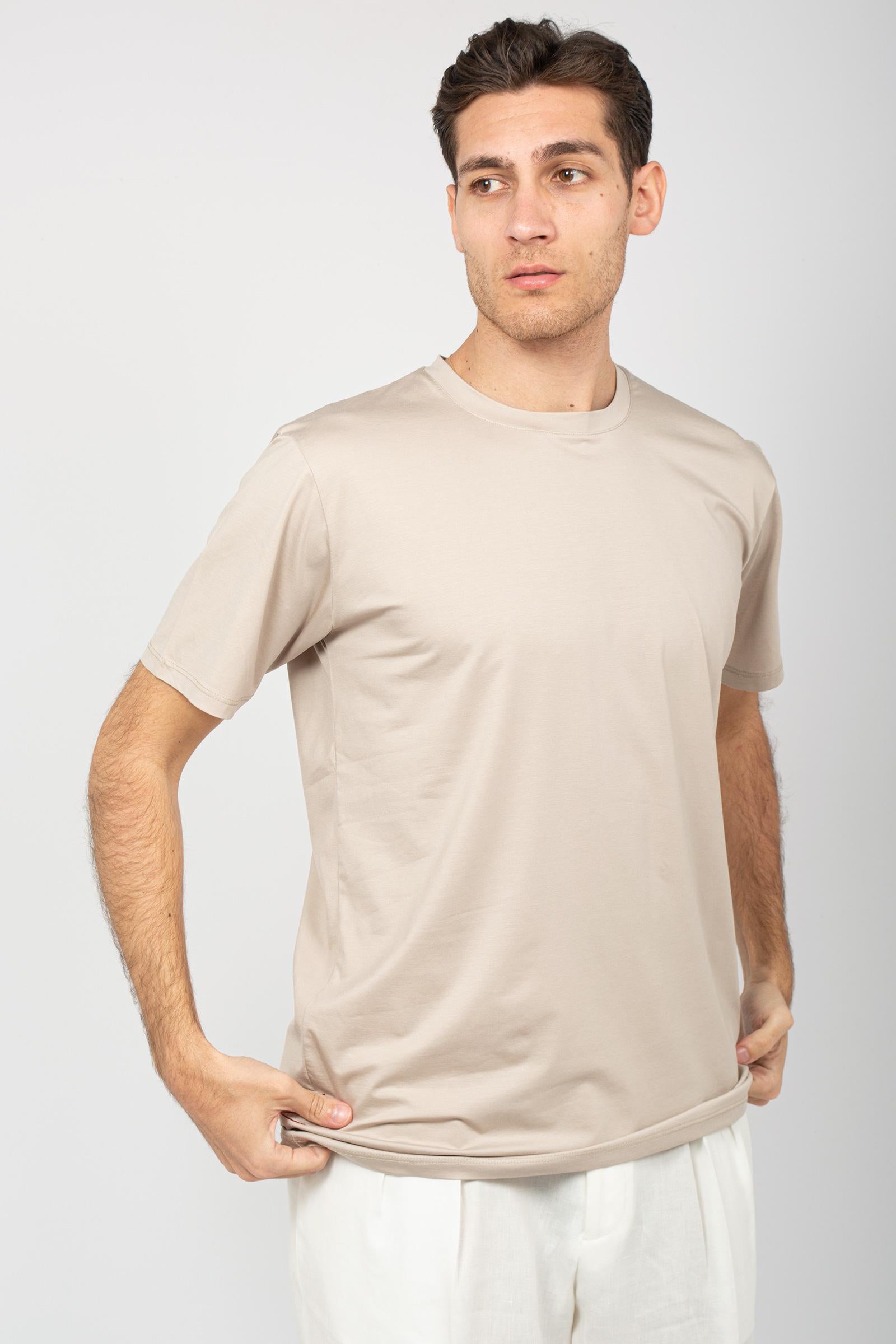 t-shirt in cotone B6D0055 CORDA AMARANTO 
