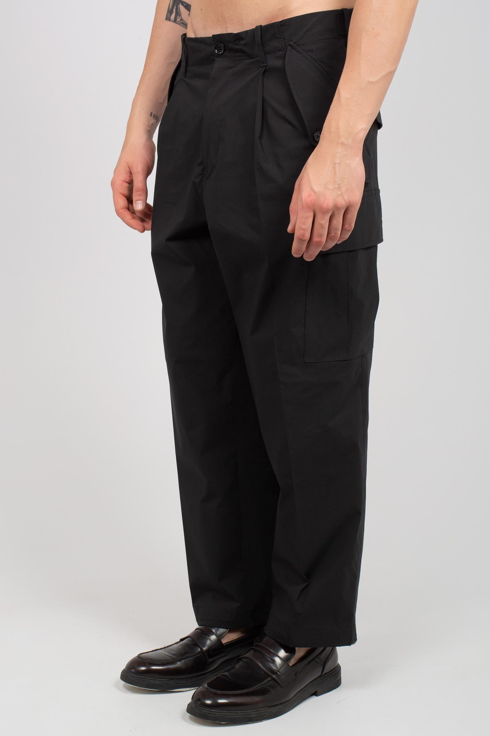 pantalone cargo in misto cotone 'kyoto' KYOTODAS26 NERO BE ABLE 