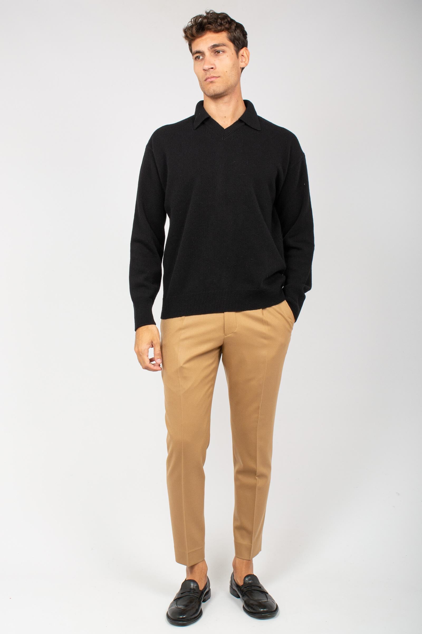 pantalone con coulisse in lana vergine 'riccardo' RICCARDOCCWFS BEIGE BE ABLE 