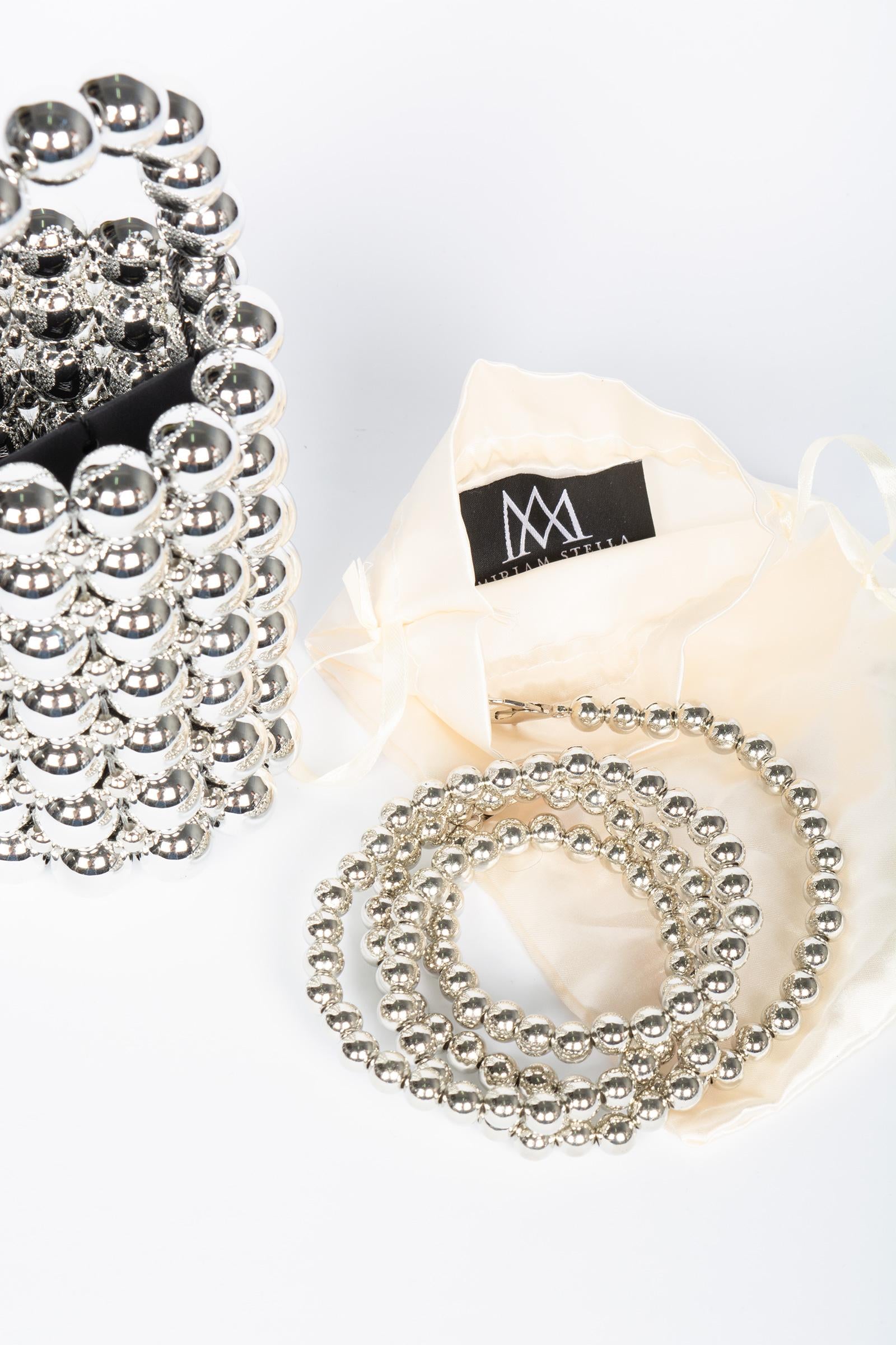 mini bucket con perle BPEARLS SILVER MIRIAM STELLA 