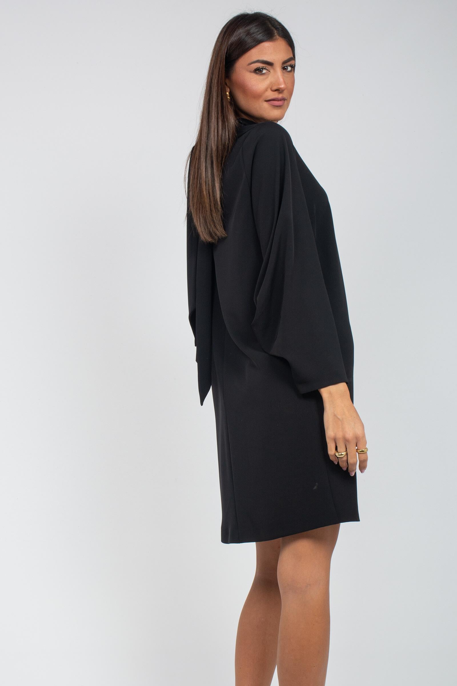 abito oversize in cady 'zaffiro' ZAFFIRODD07 NERO DOUUOD 