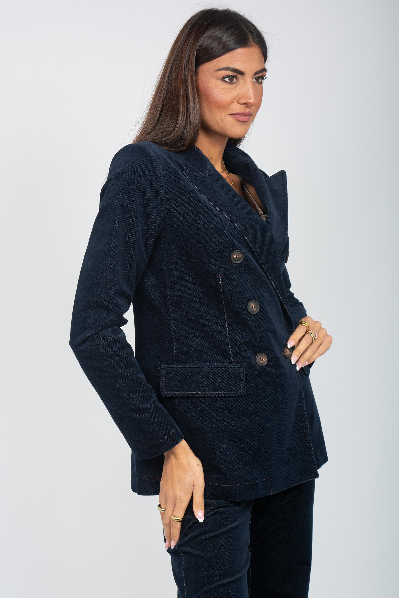 giacca in denim di velluto 61904 22 D.EXTERIOR 