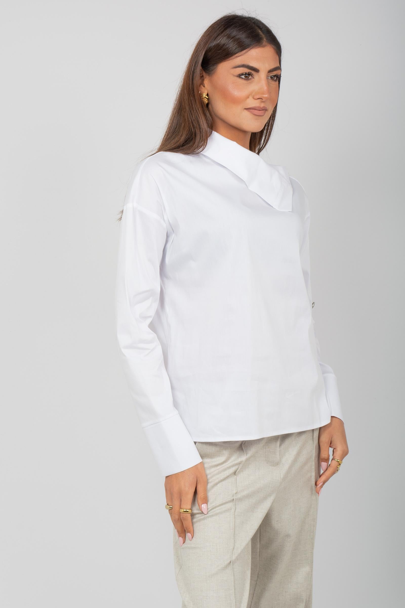 camicia con bottoni in popeline 61731 1 D.EXTERIOR 