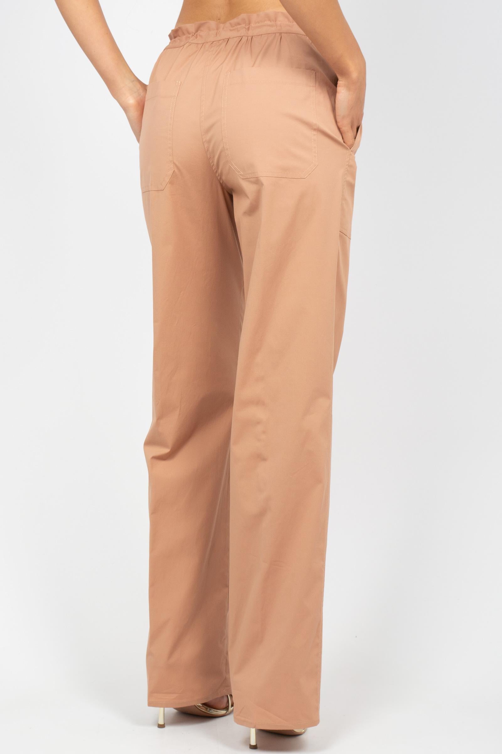 pantalone in cotone 'rita' Y6SK42 E34 SEMICOUTURE 