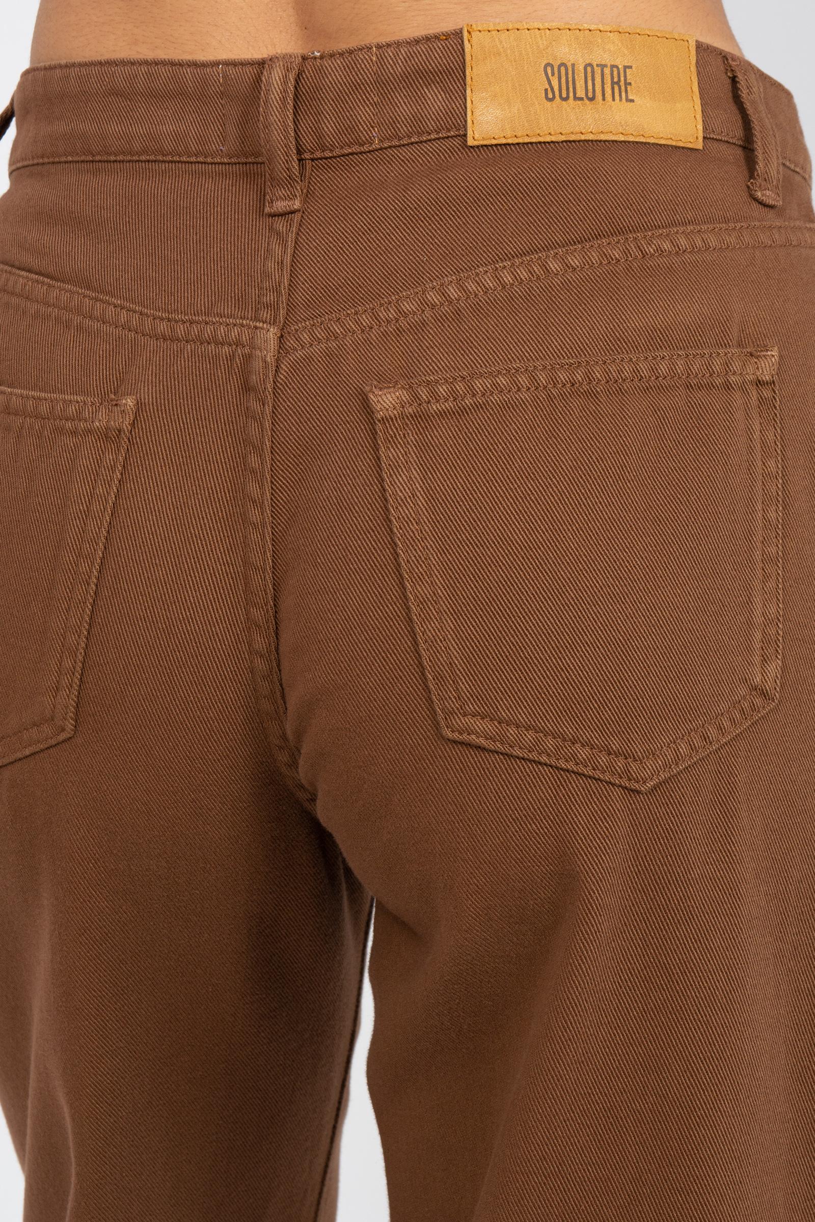 denim in bull di cotone M1AB0064 CACAO SOLOTRE 