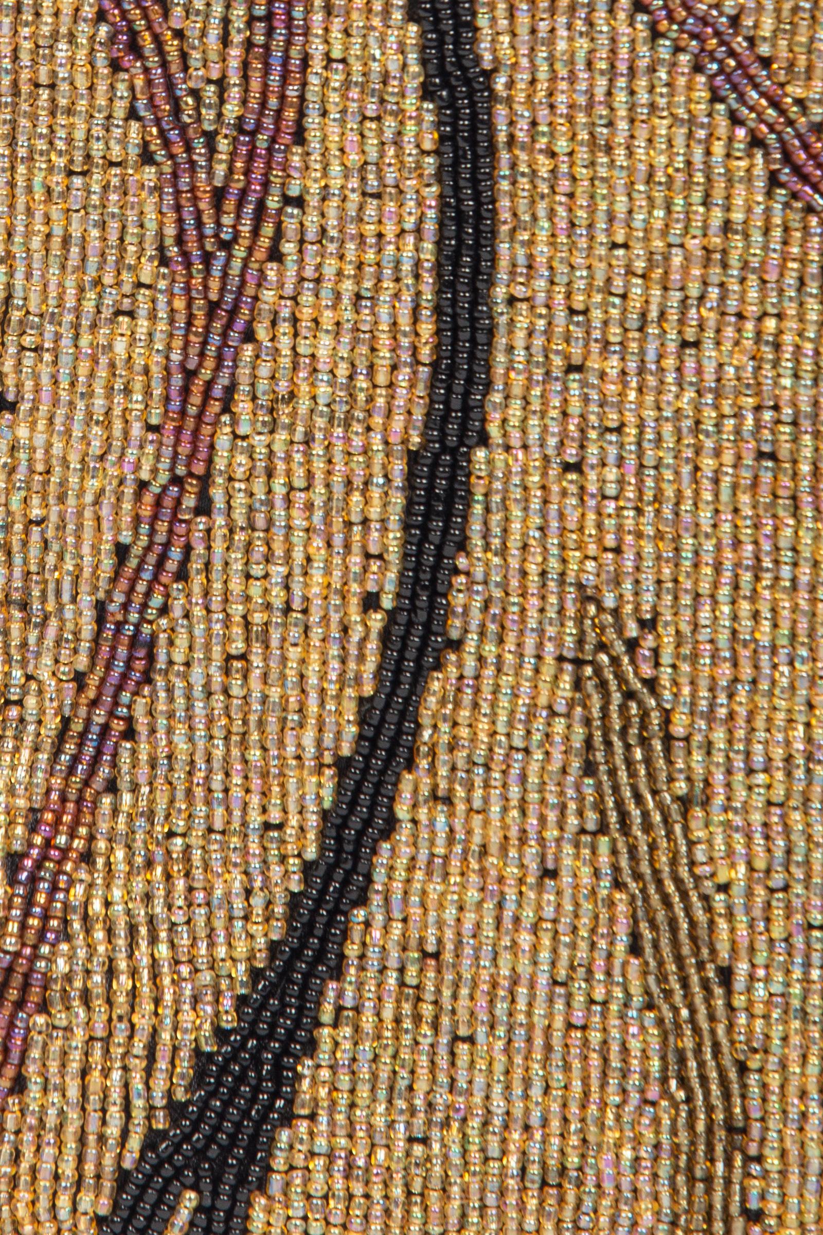 borsa a mano ricamara AC0240 ORO ANNA CECERE 