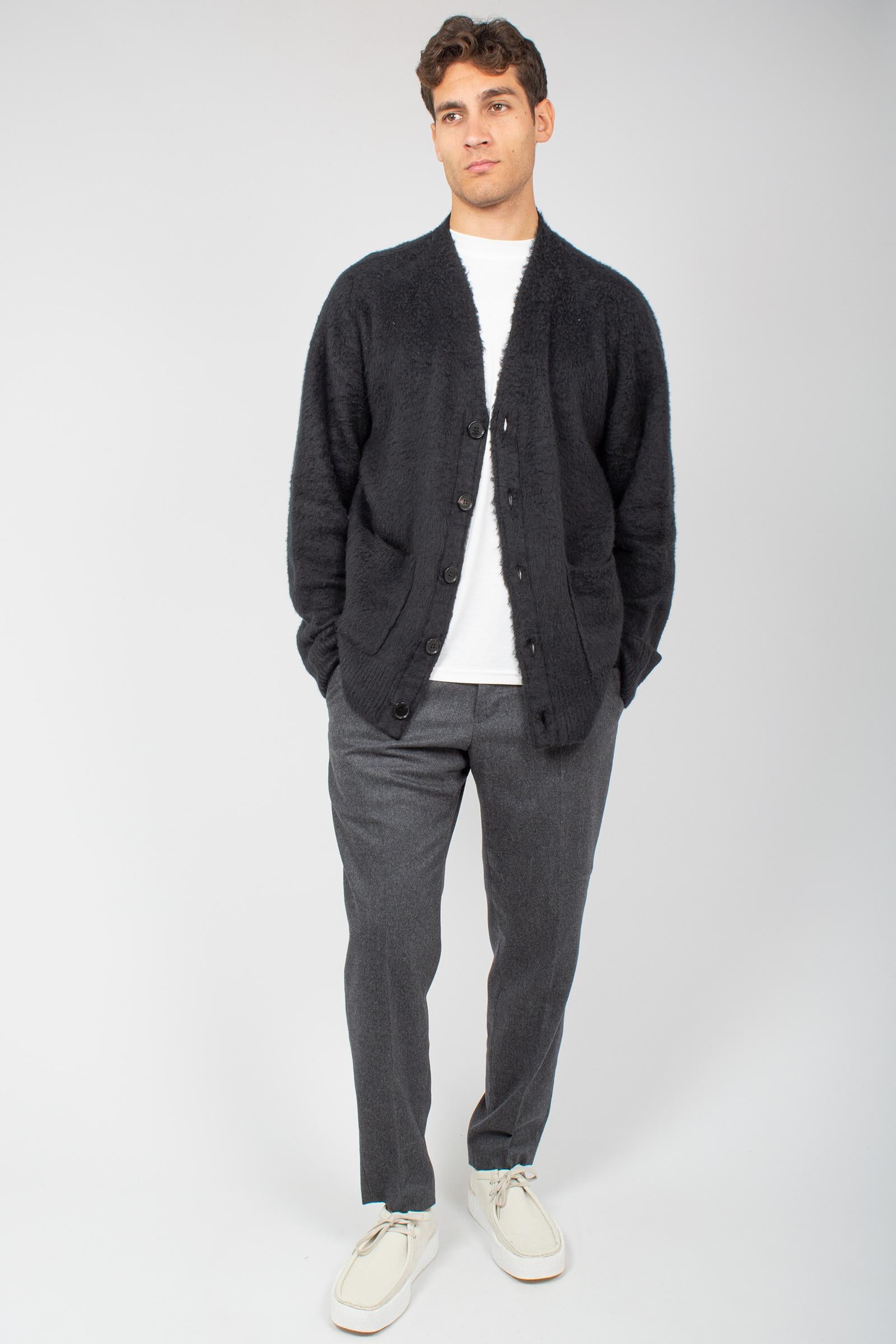 cardigan in misto cotone garzato 253M45310 09 ROBERTO COLLINA 