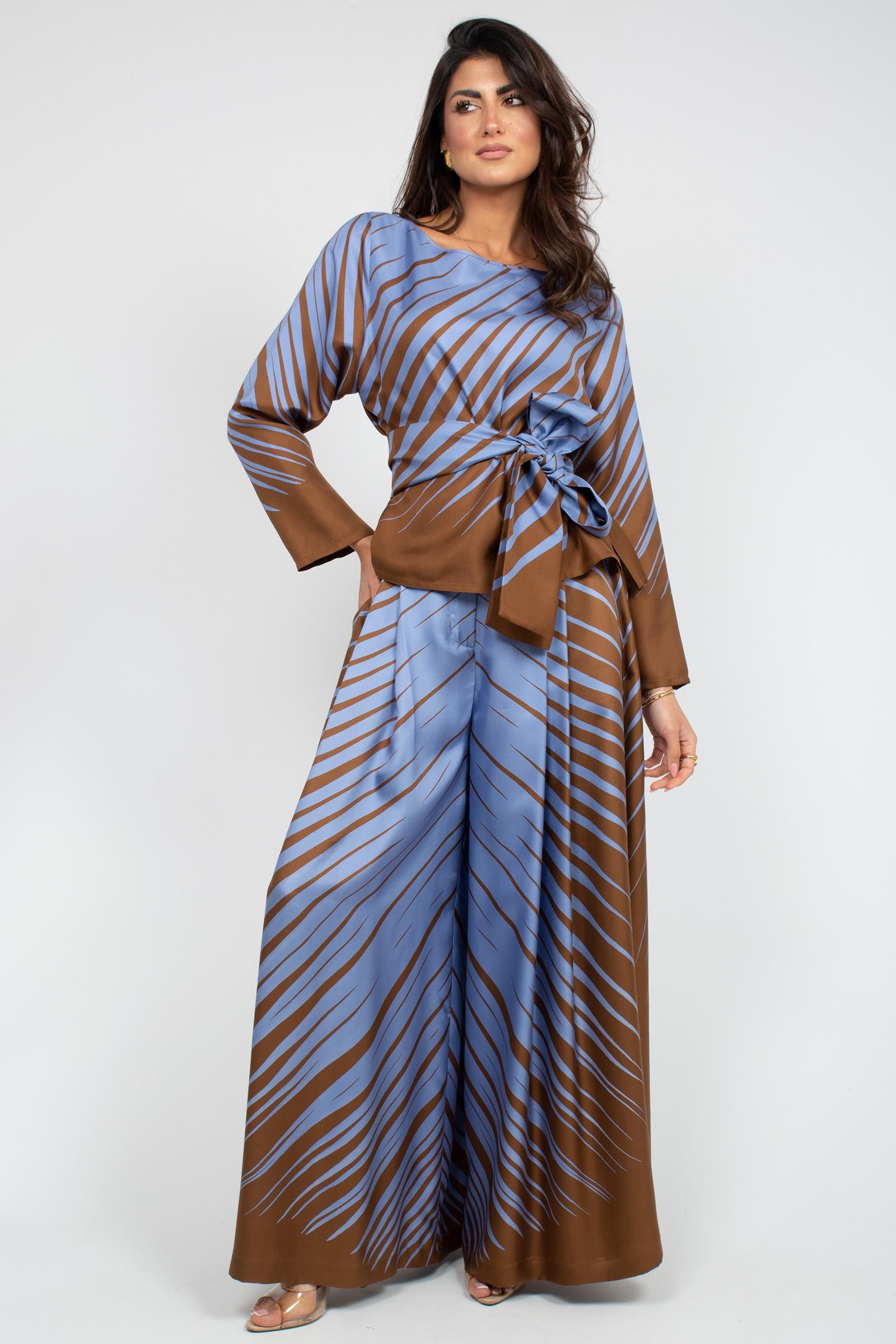 pantalone in seta stampata 26SMCP25826SSE229 68304 MAISON COGO 