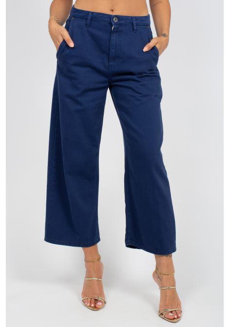 denim in bull di cotone M1AB0064 BLUE SOLOTRE 