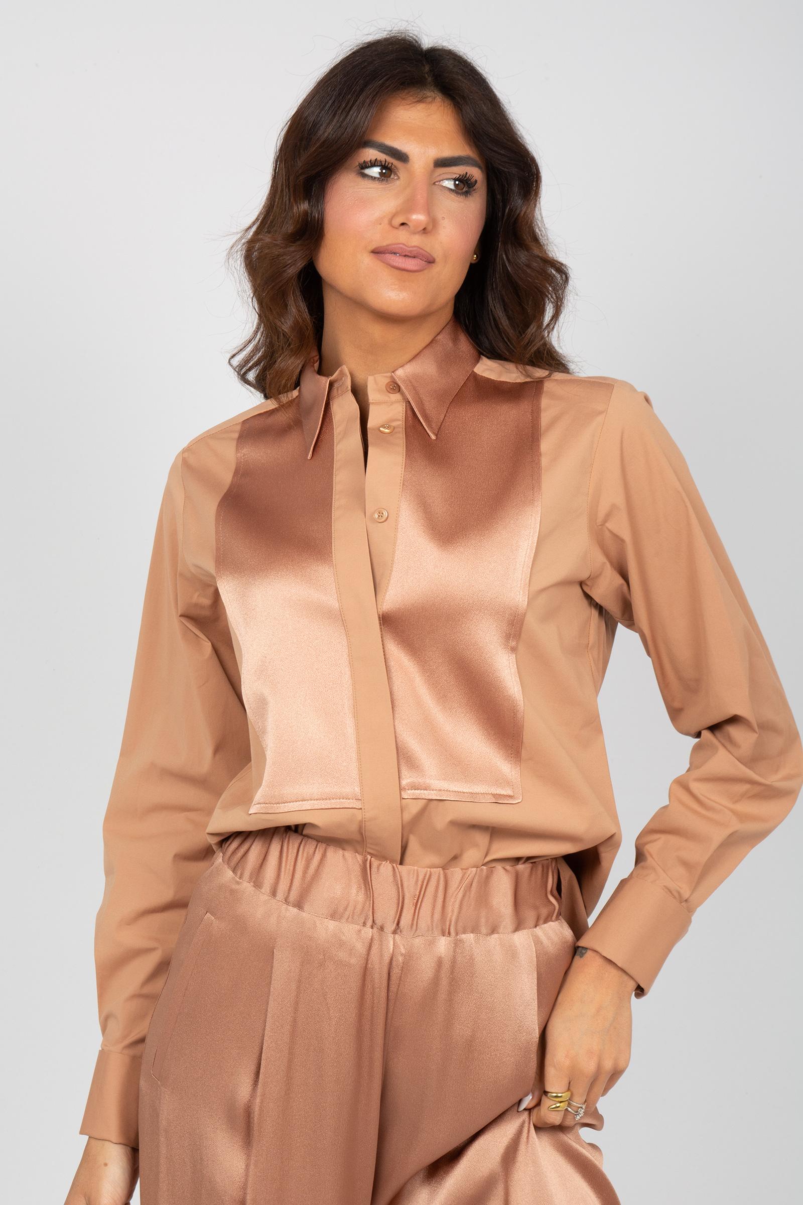 camicia in cotone e seta 'antonia' Y6SK18 E34 SEMICOUTURE 