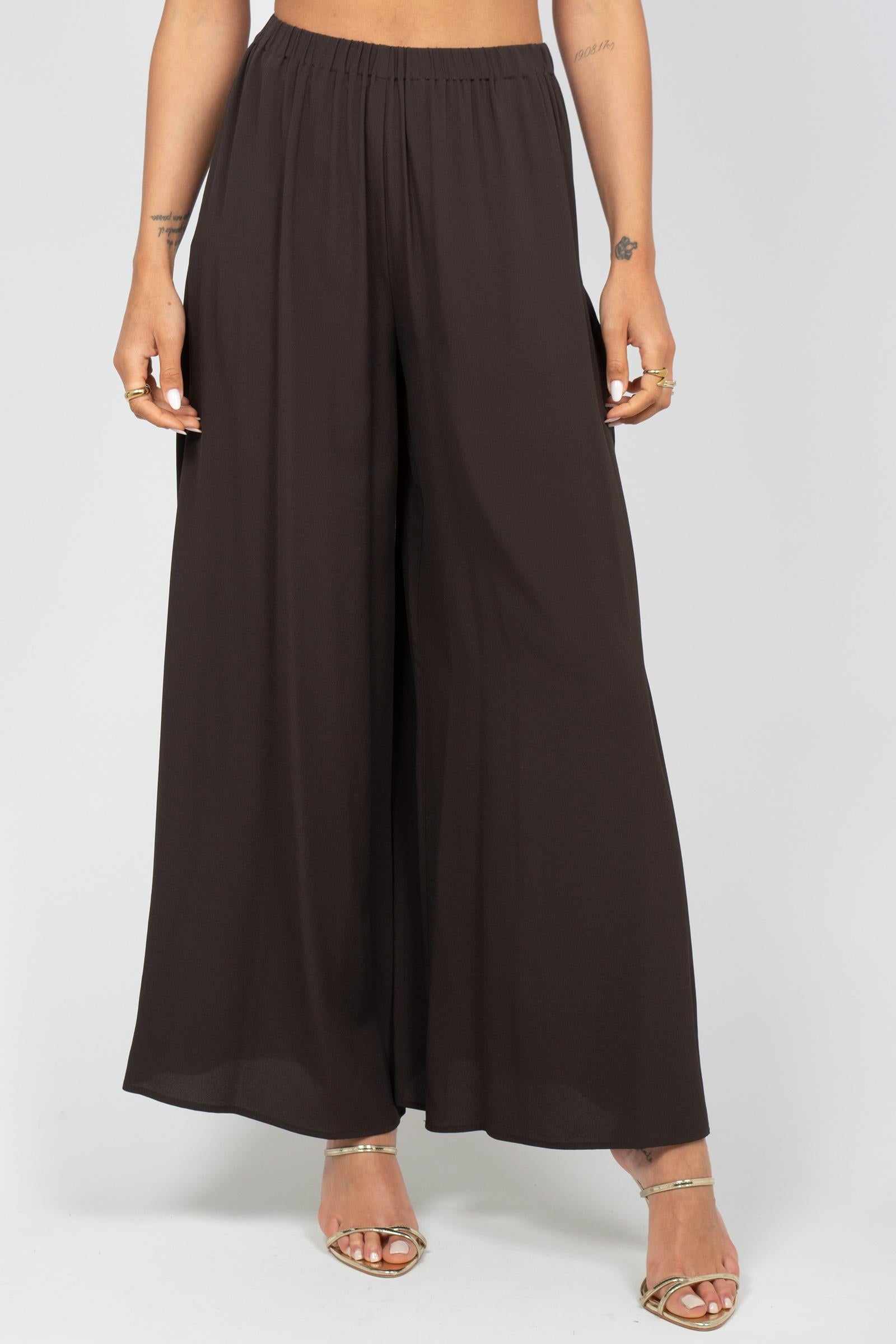 pantalone ampio con coulisse in misto seta ACQUADD11 850 DOUUOD 
