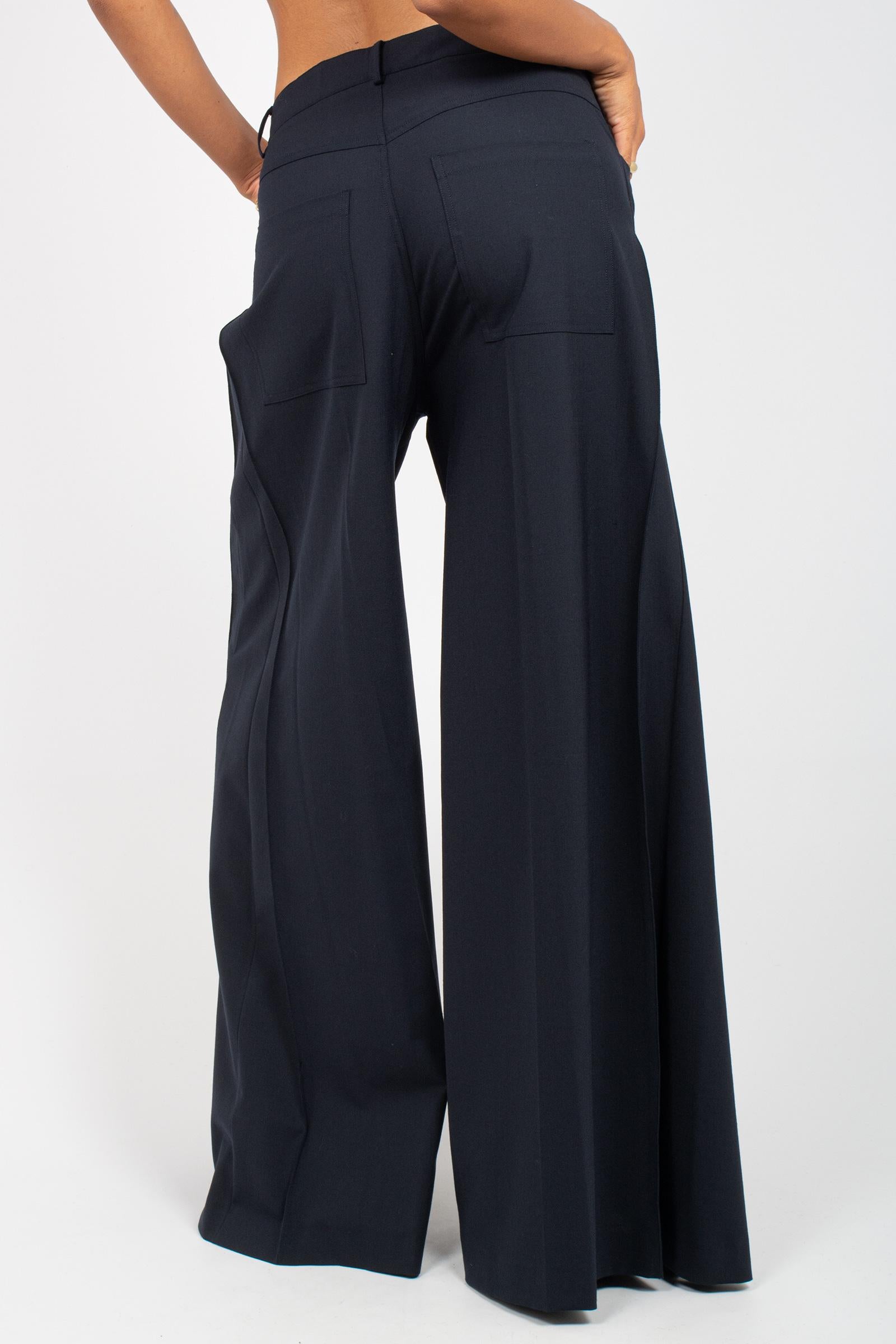 pantalone ampio in misto lana 'daria' Y5WI27 K92 SEMICOUTURE 