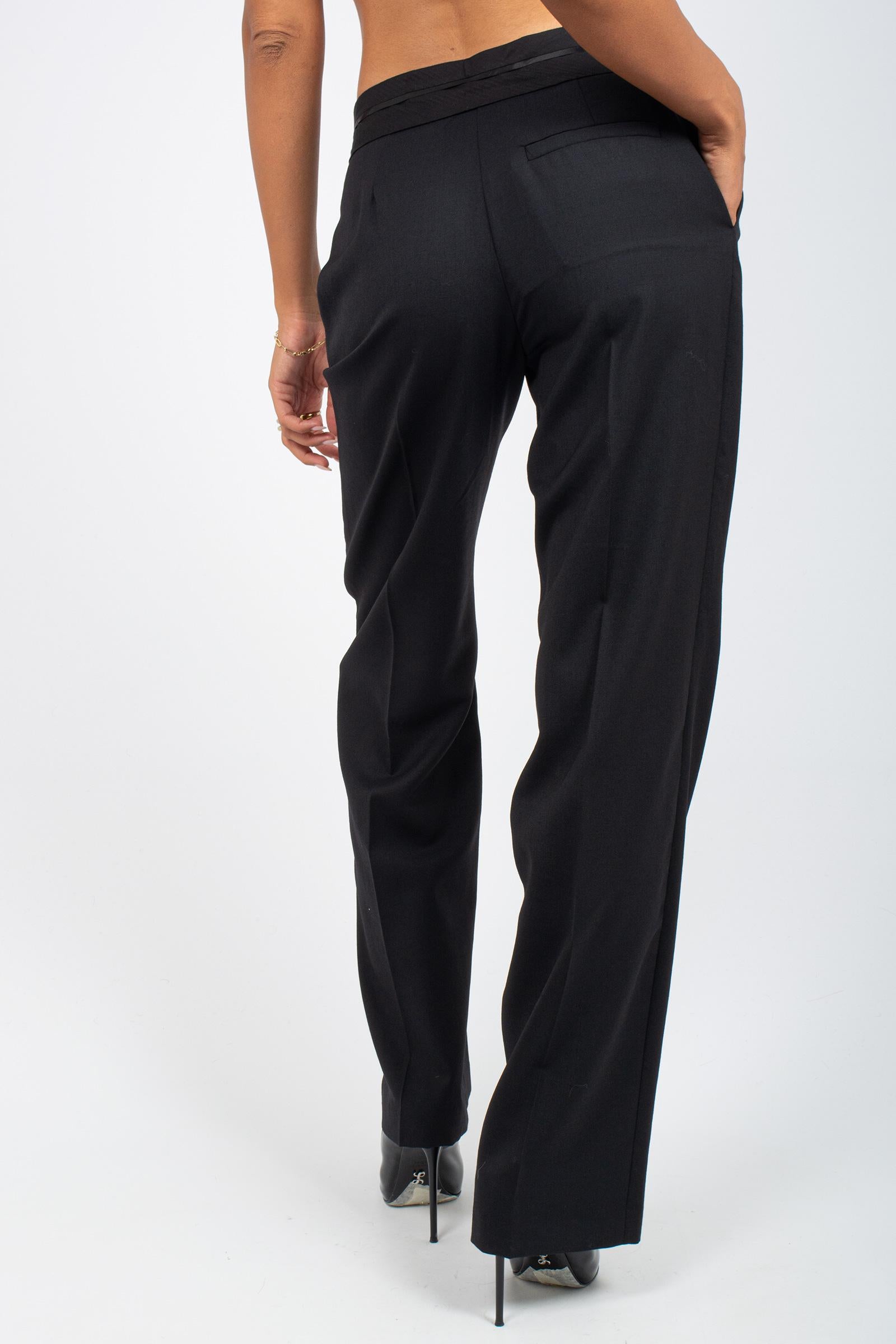 pantalone smoking in fresco lana 'luisa' P5WZ17 Y69 ERIKA CAVALLINI 