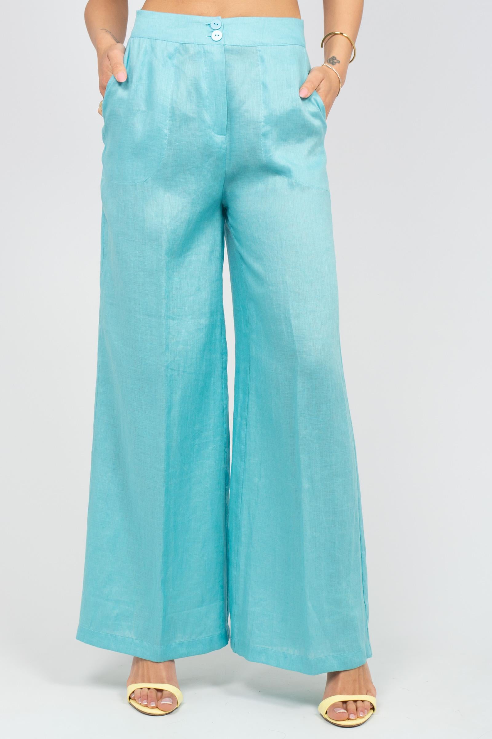 pantalone in lino 261M1401 324 MAIDA MILA 