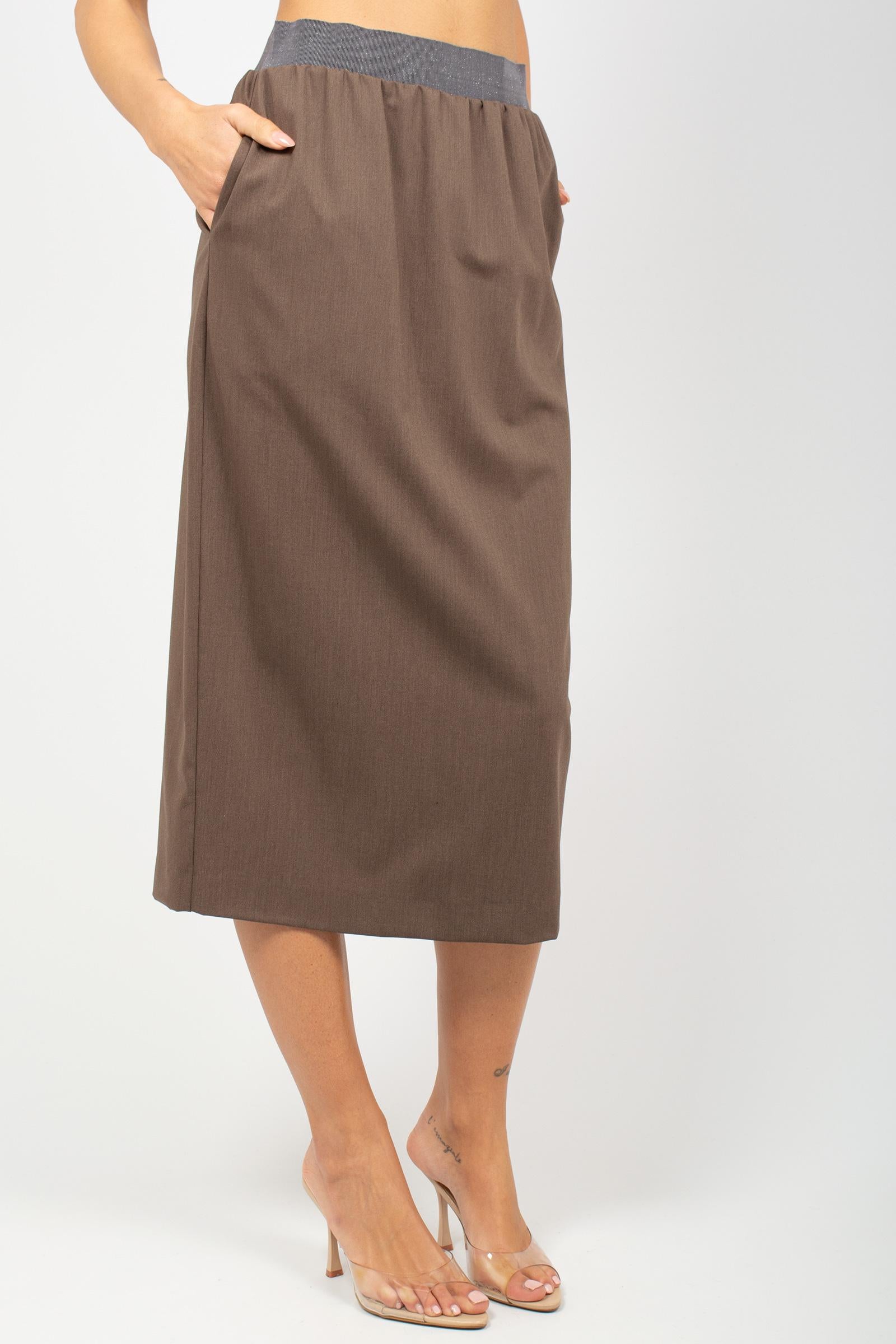 gonna in misto viscosa e lana 76809 7829 LE TRICOT - Perugia 