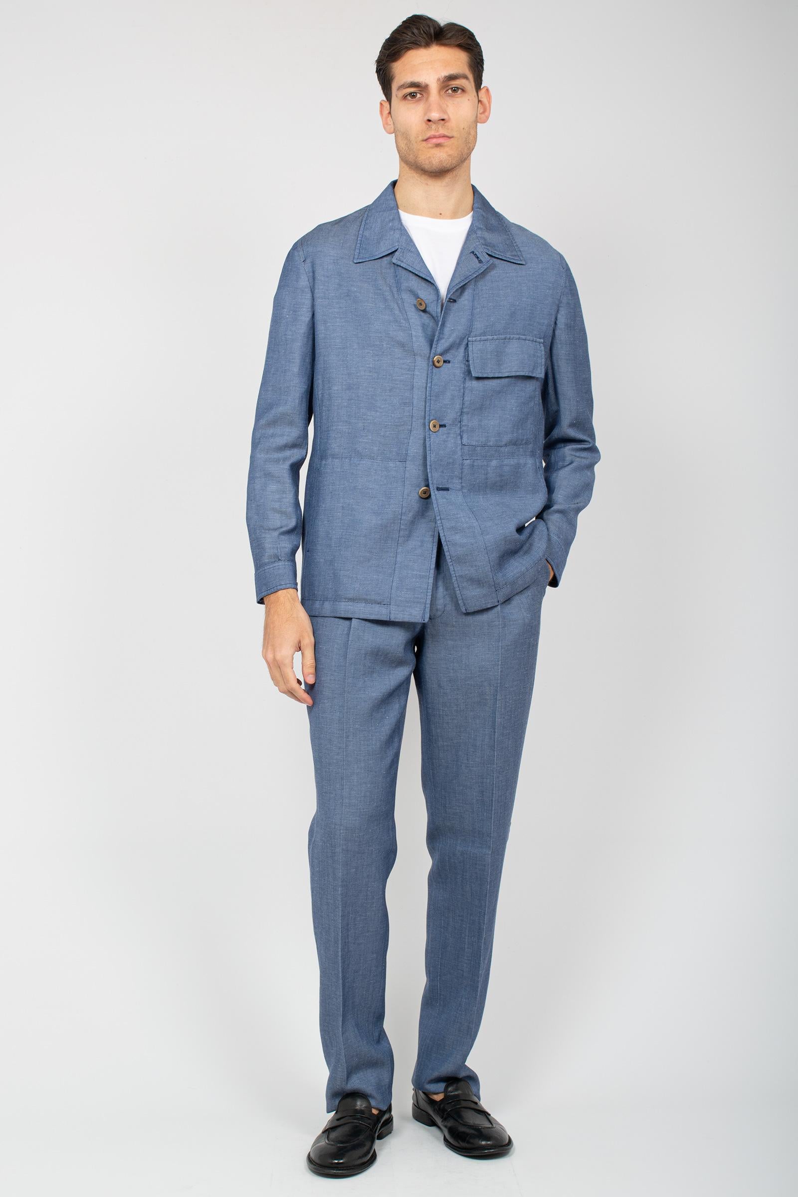 overshirt in cotone e canapa PABLOTF0532 572 THE GIGI 