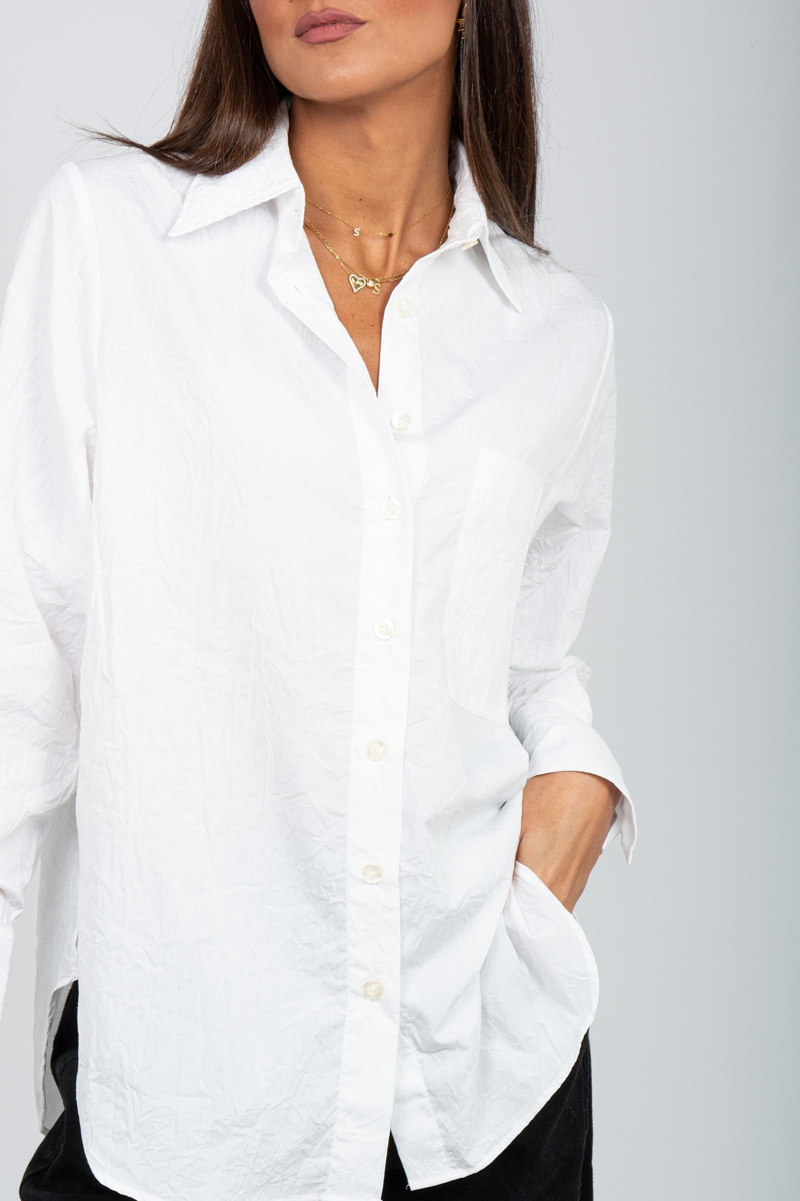 camicia in popeline crinckle AMD164CN41XXXX C0069 AMISH 