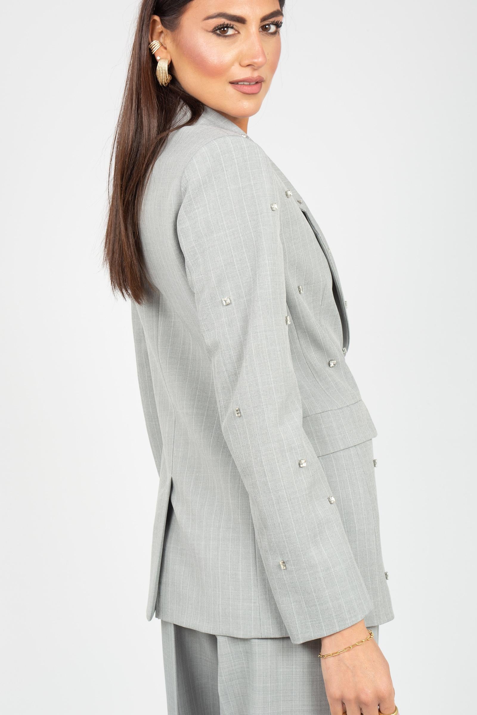 giacca gessata con applicazioni 'passo' PASSO 001 MARELLA 