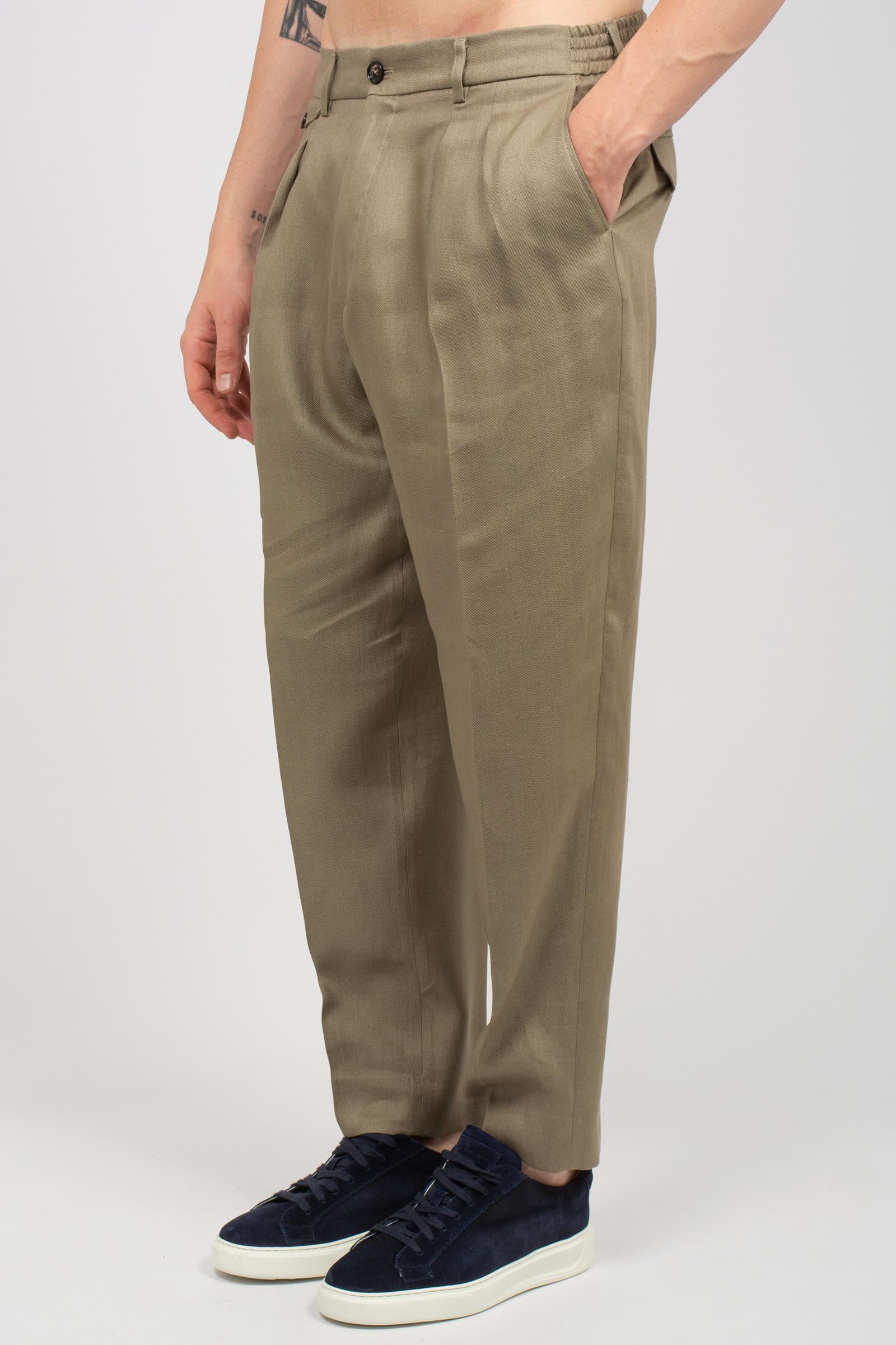 pantalone in lino 'sammy' SAMMYLM85S26 FANGO BE ABLE 