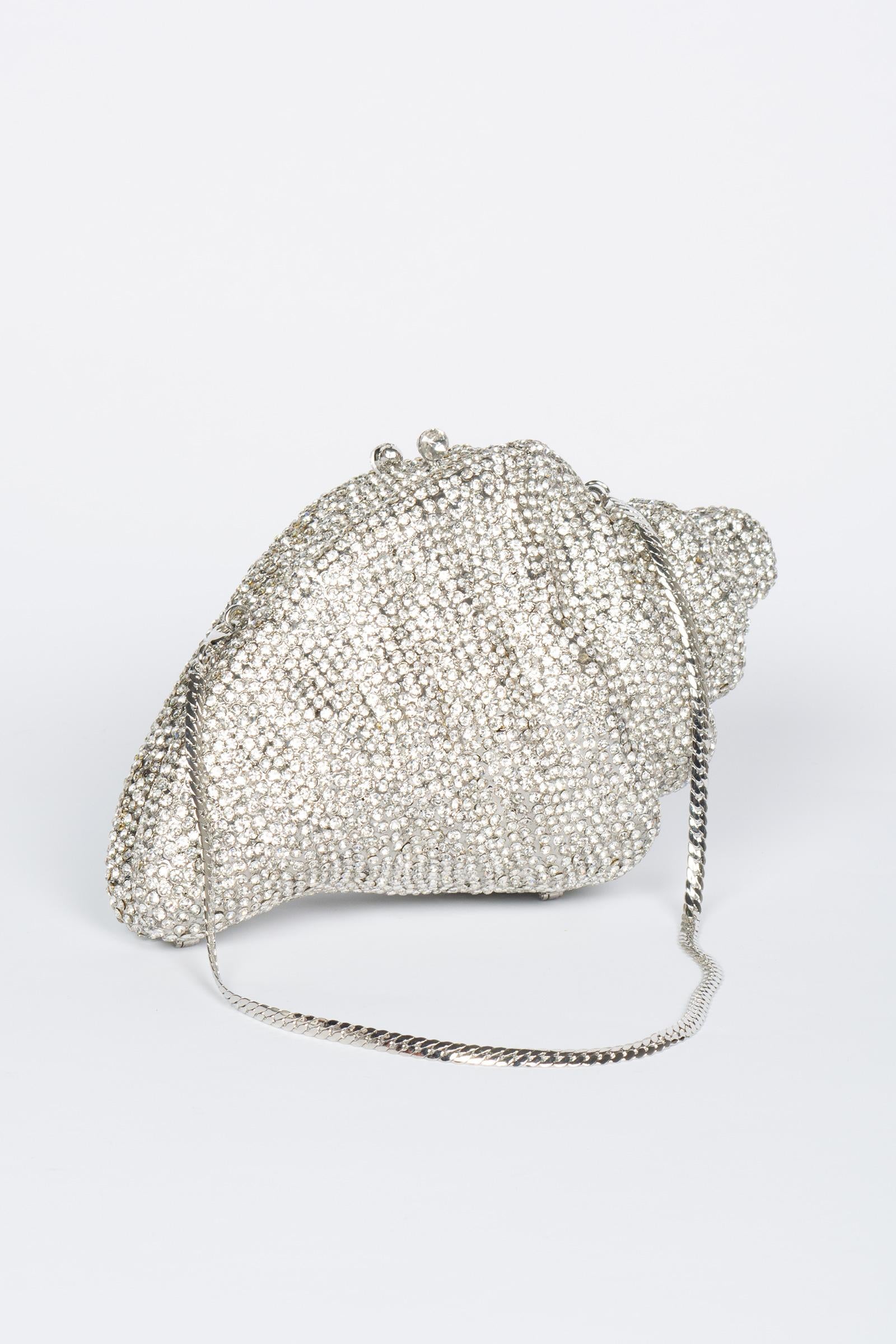 clutch conchiglia strass all over BSHELL SILVER MIRIAM STELLA 