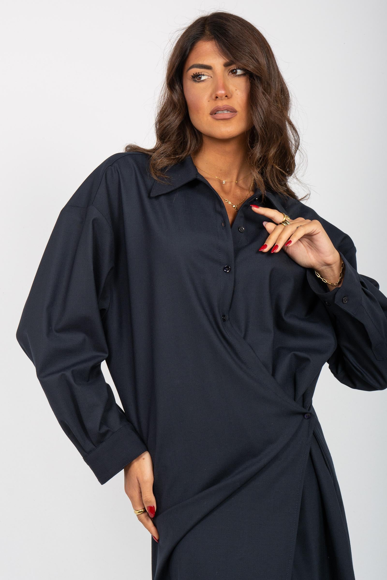 abito in misto lana M1F0162 NAVY SOLOTRE 