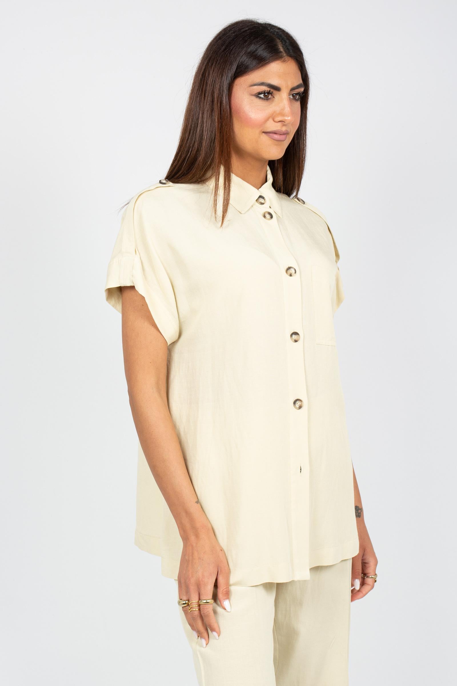 camicia in viscosa con bottoni 5056R003067N 02 DIANA GALLESI 