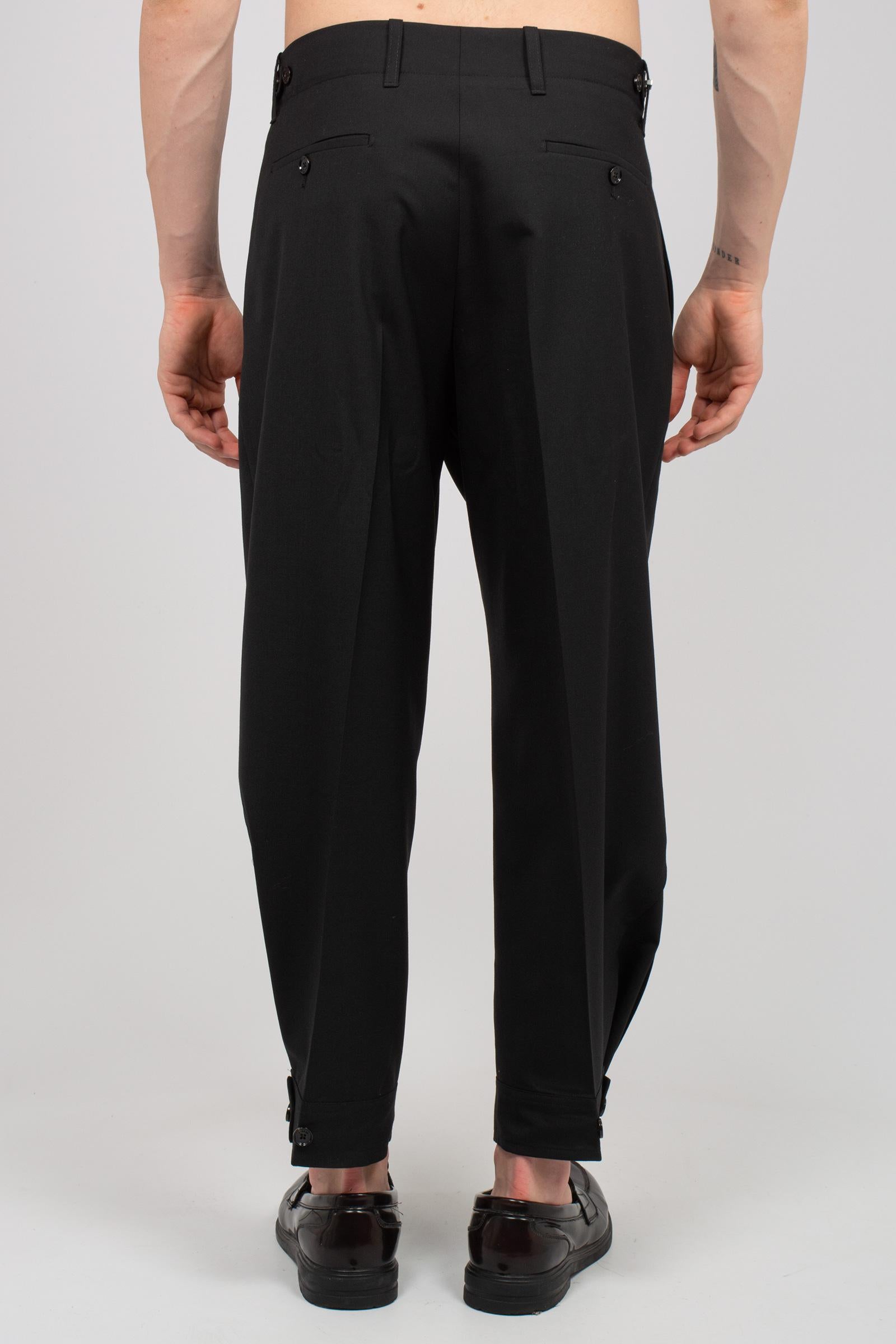 pantalone con bottoni sul fondo 'peter' PETERSMPS26 NERO BE ABLE 