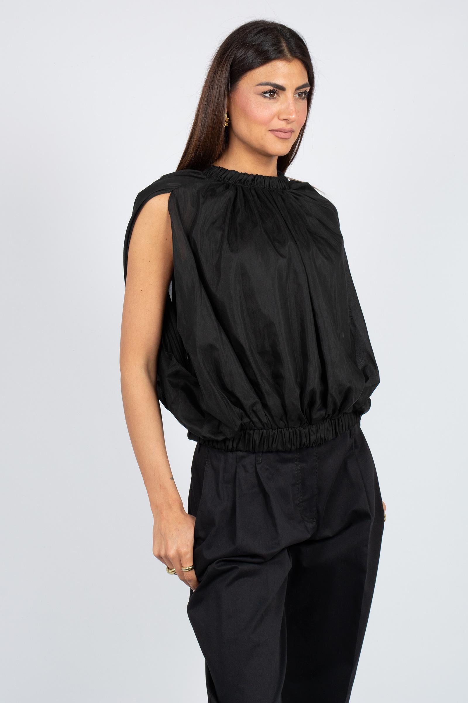 blusa in voile di cotone 'zavia' S6SI12 Y69 SEMICOUTURE 