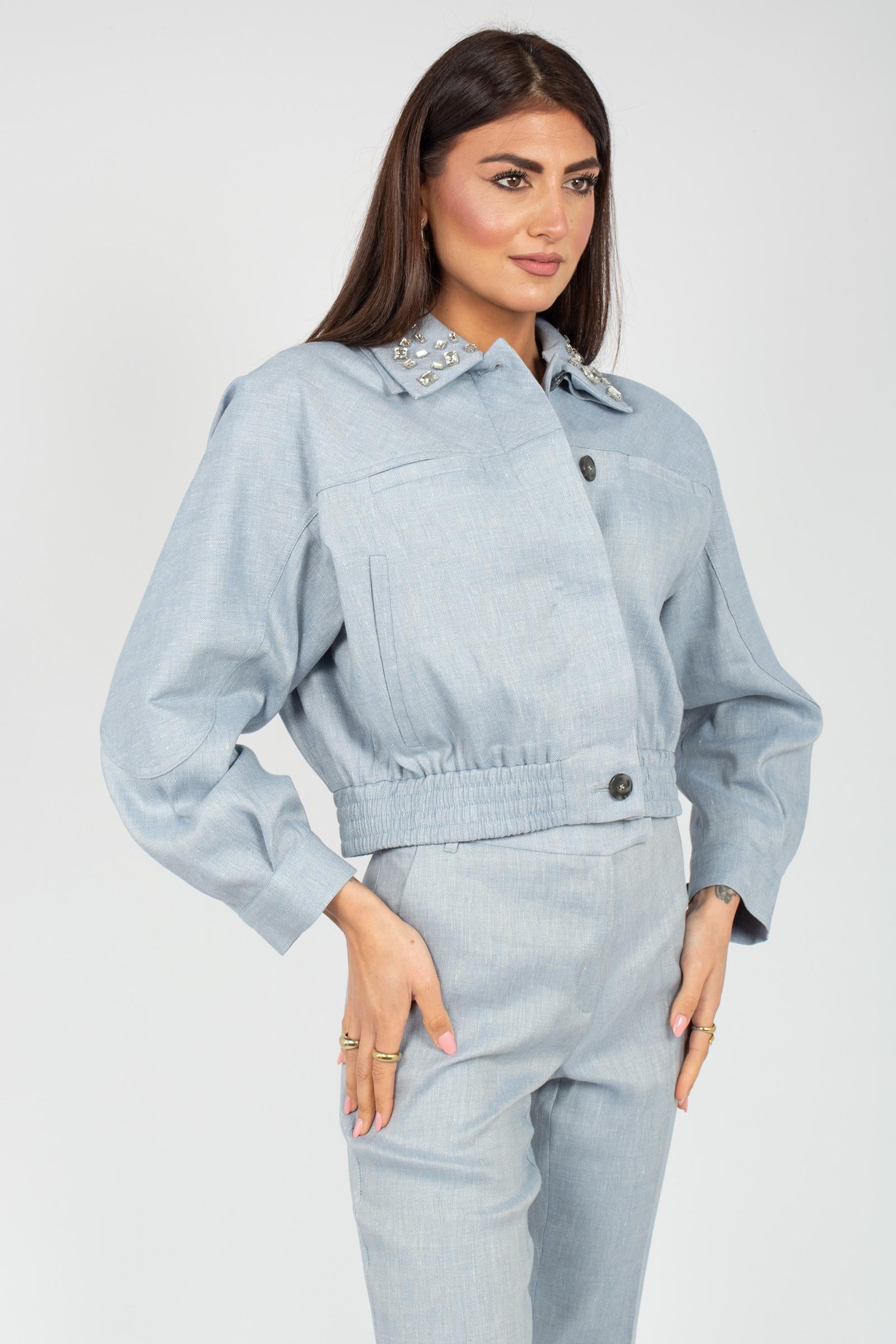 bomber in lino 'virgola' VIRGOLA 003 MARELLA 