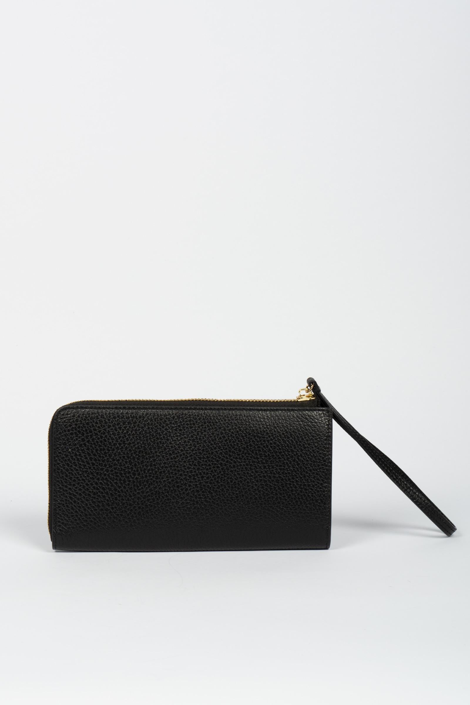 portafoglio con zip in nappa 'sam' SAMDOLLARO NERO AVENUE 67 