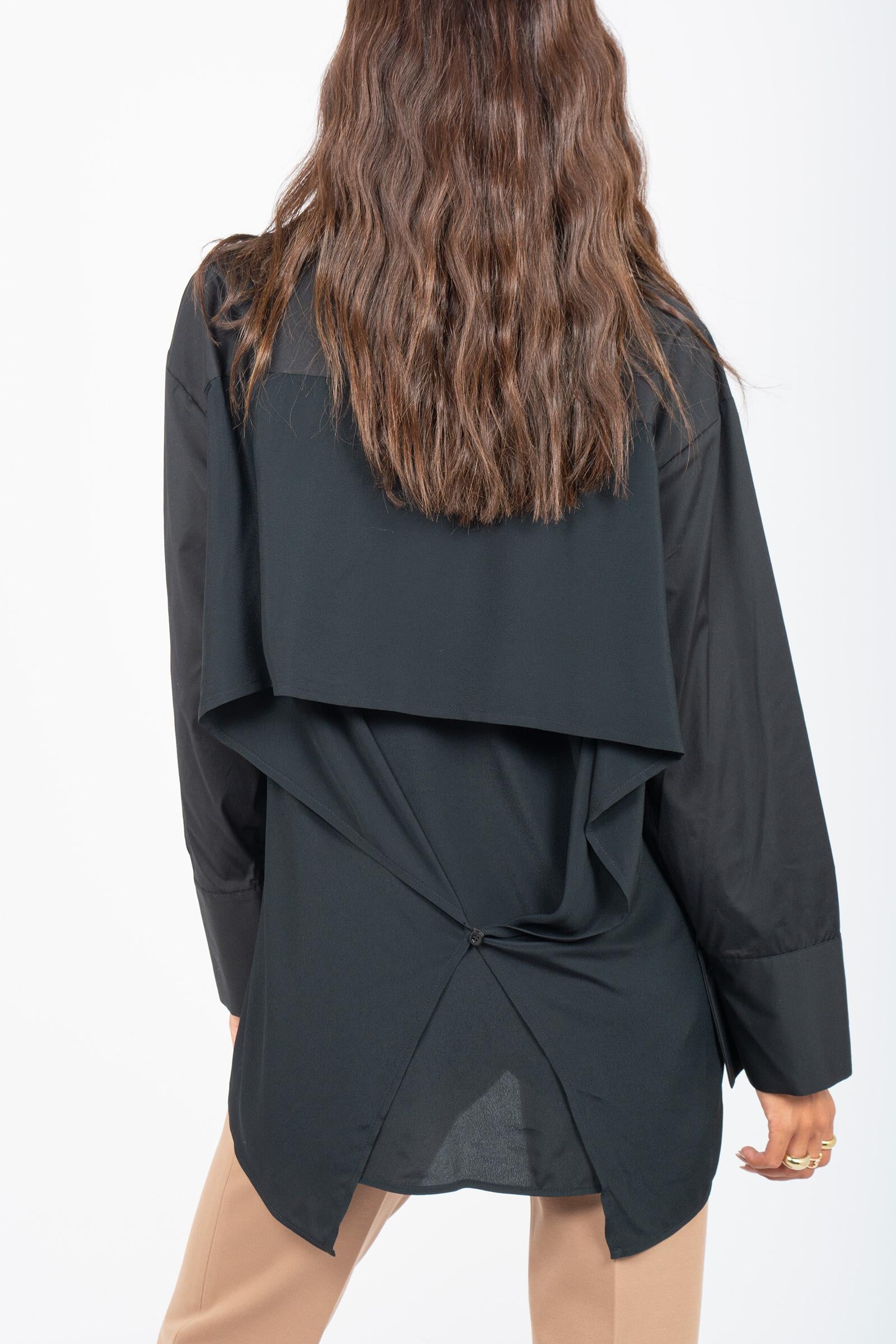 camicia in cotone e seta 'alberta' Y5WK31 Y69 SEMICOUTURE 