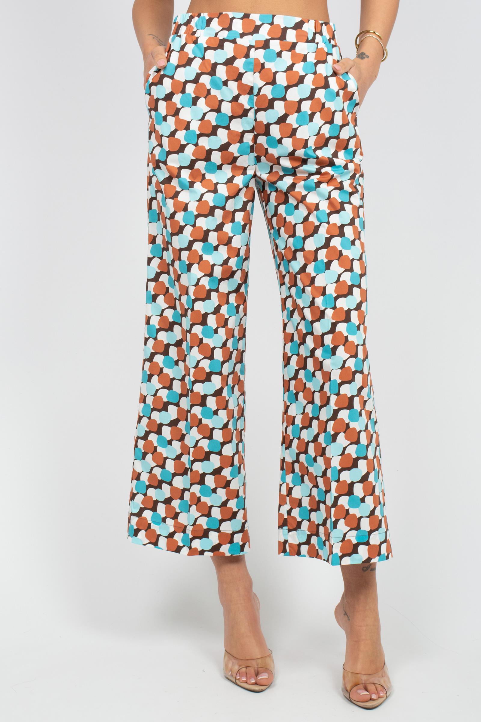 pantalone in cotone stampato 261M1312 MULTI MAIDA MILA 