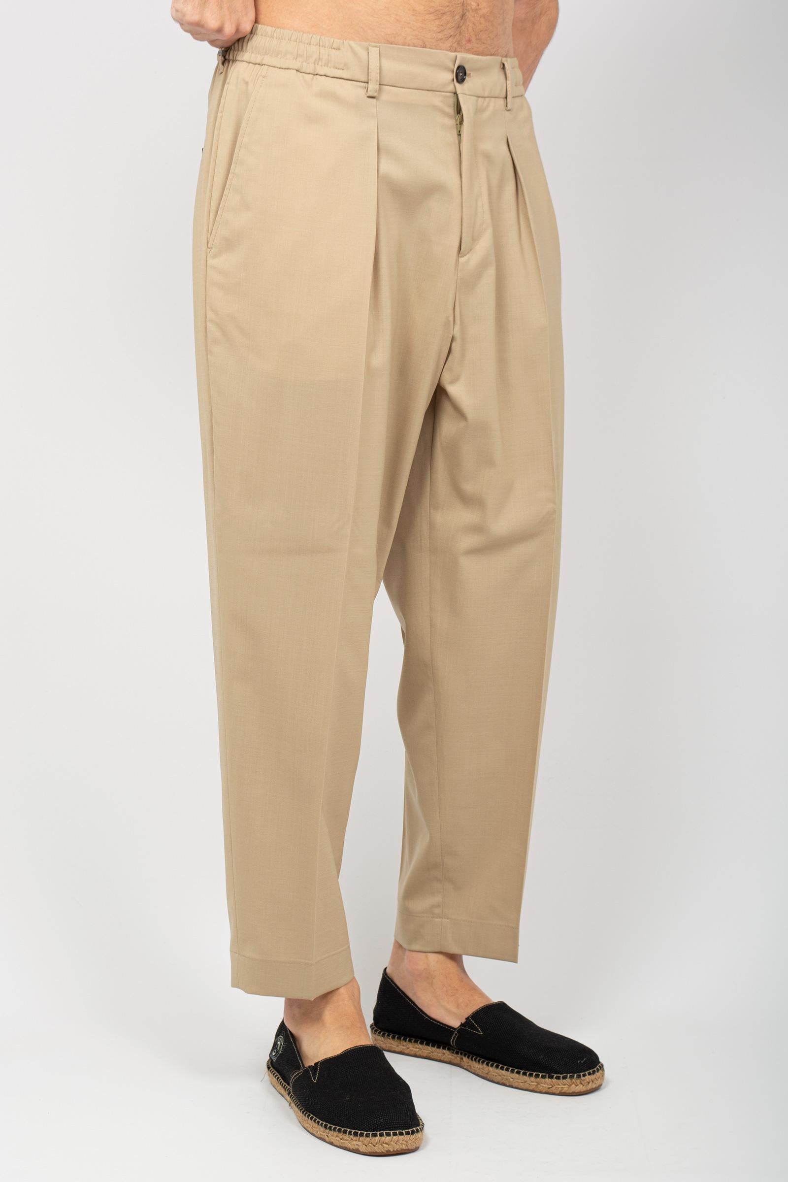 jogger in misto lana vergine 'dominique' DOMINIQUEREGULARMT BEIGE BE ABLE 