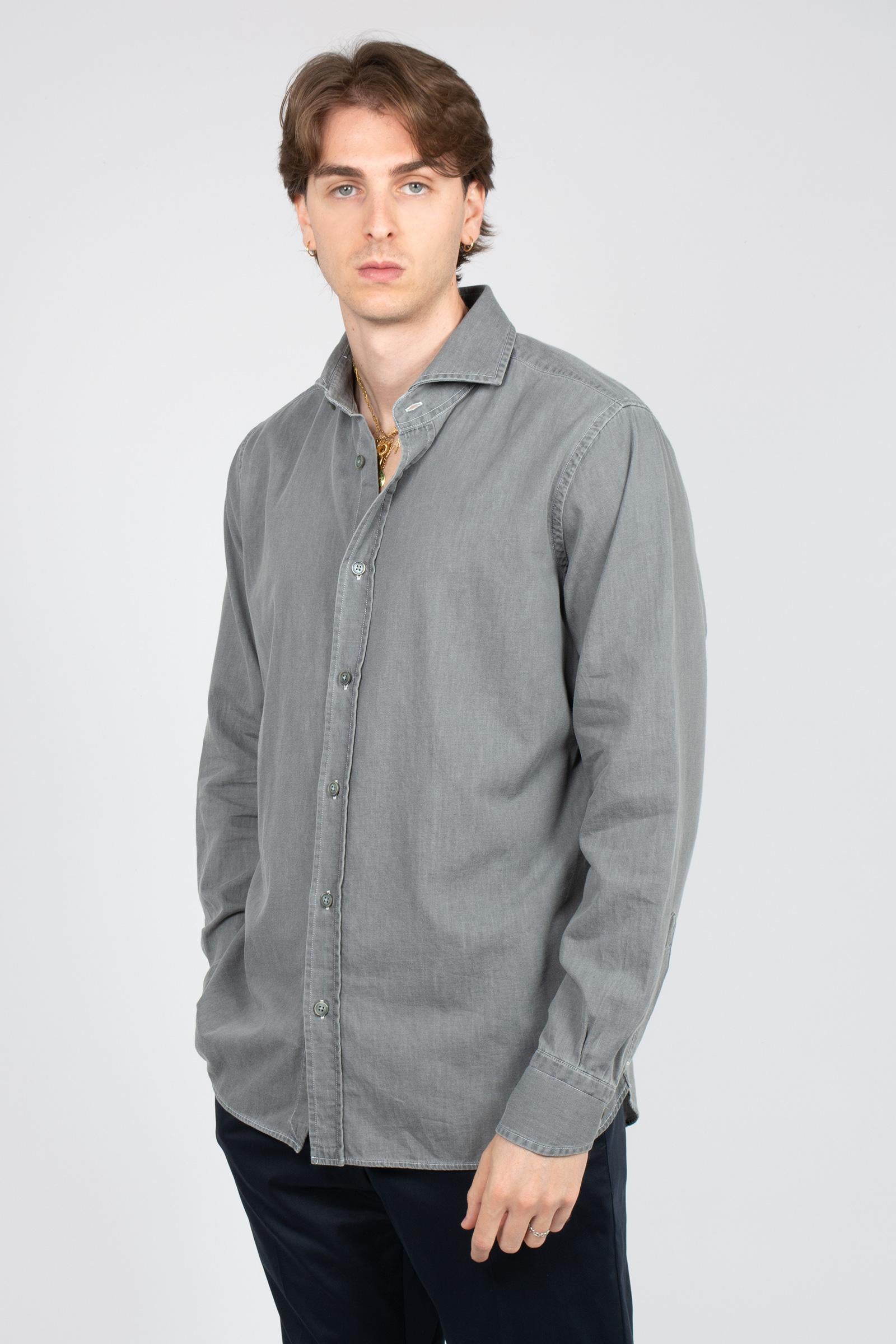 camicia in denim chambre 34RBU2713DEN110 1 BOLZONELLA1934 