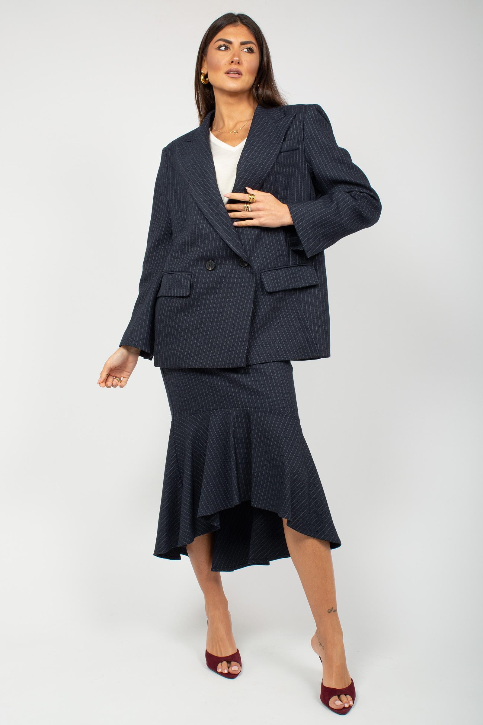 gonna svasata in gabardina gessata F25PG06 BL11 WEILI ZHENG 