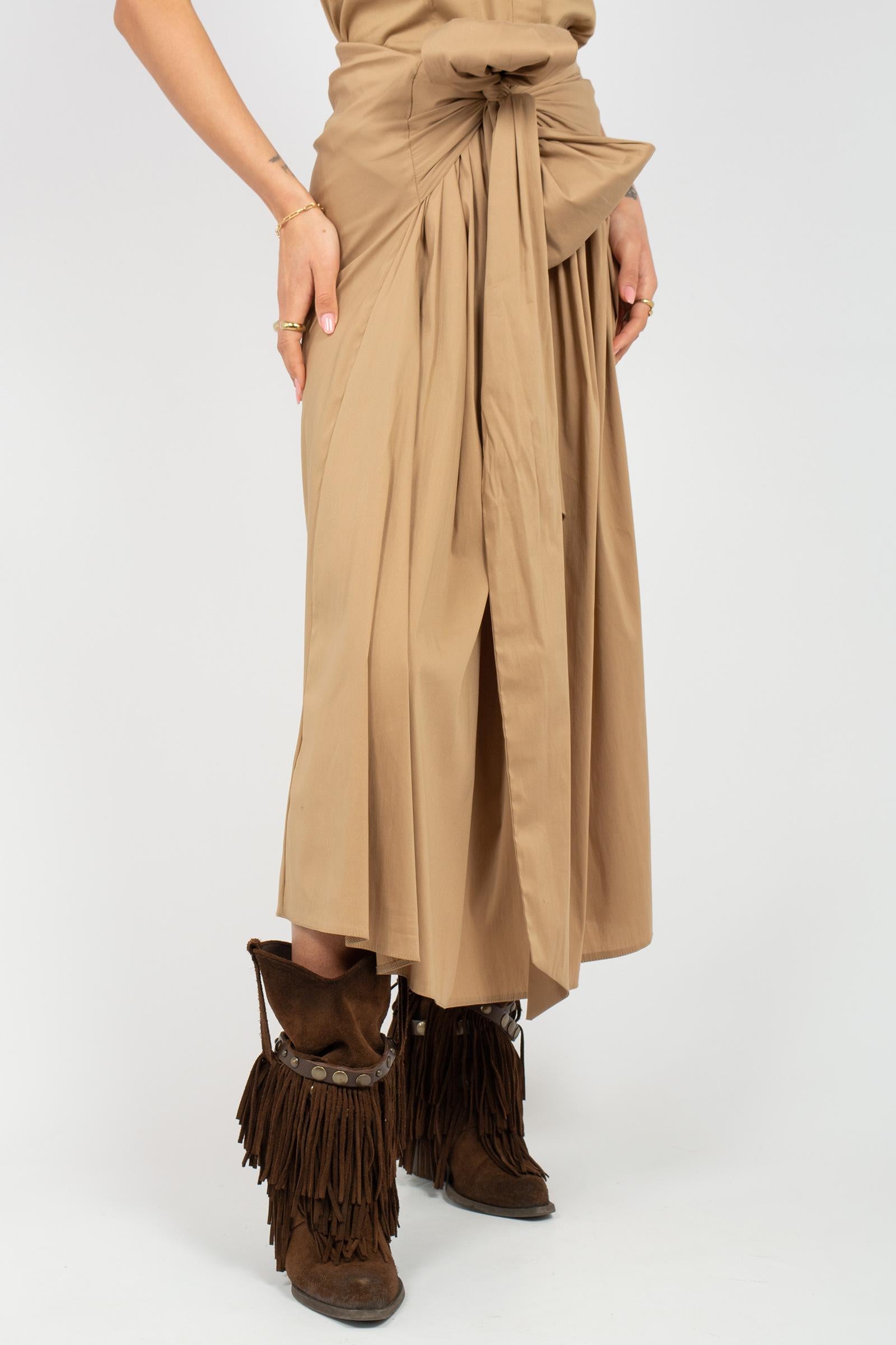 gonna in misto cotone G010LOL BEIGE SANGERMANO 