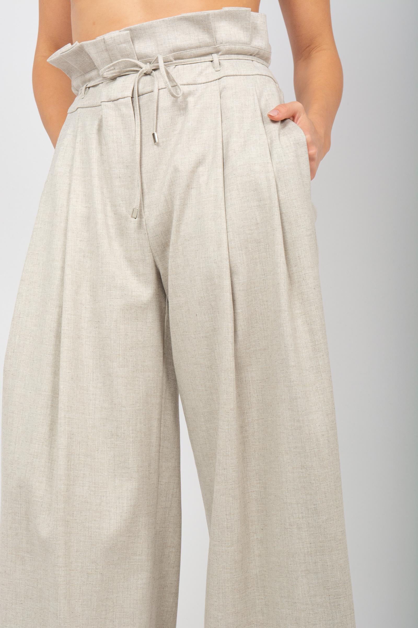 pantalone con coulisse in flanella 61761 7 D.EXTERIOR 