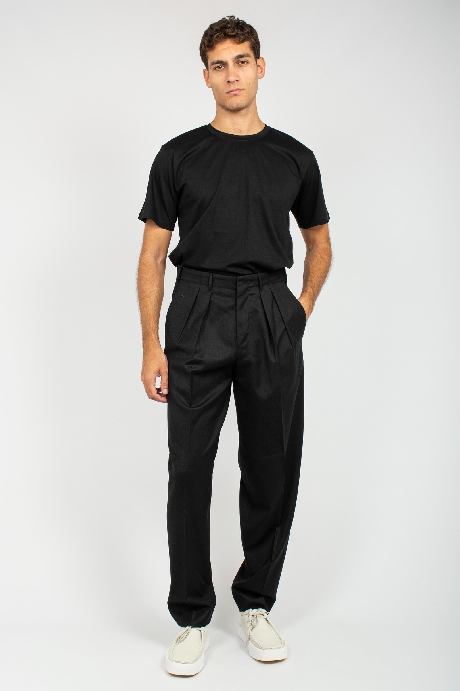 t-shirt in cotone B6F0049 NERO AMARANTO 