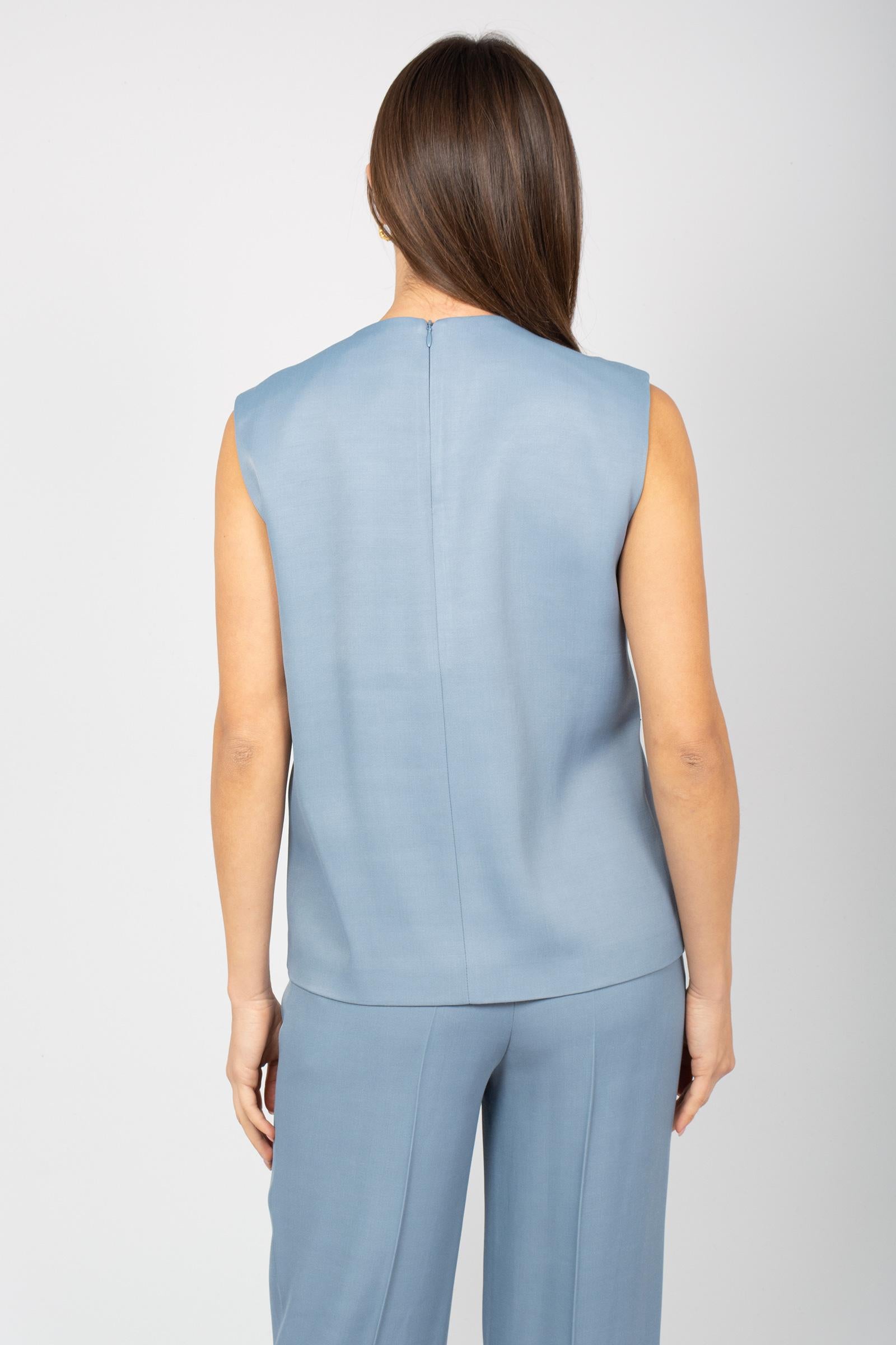 gilet in fresco lana 'angel' Y5WL01 L36 SEMICOUTURE 