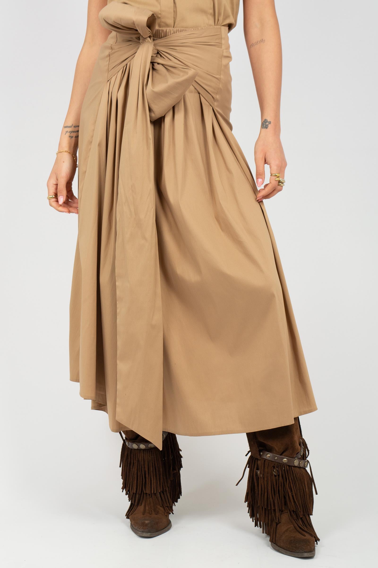 gonna in misto cotone G010LOL BEIGE SANGERMANO 