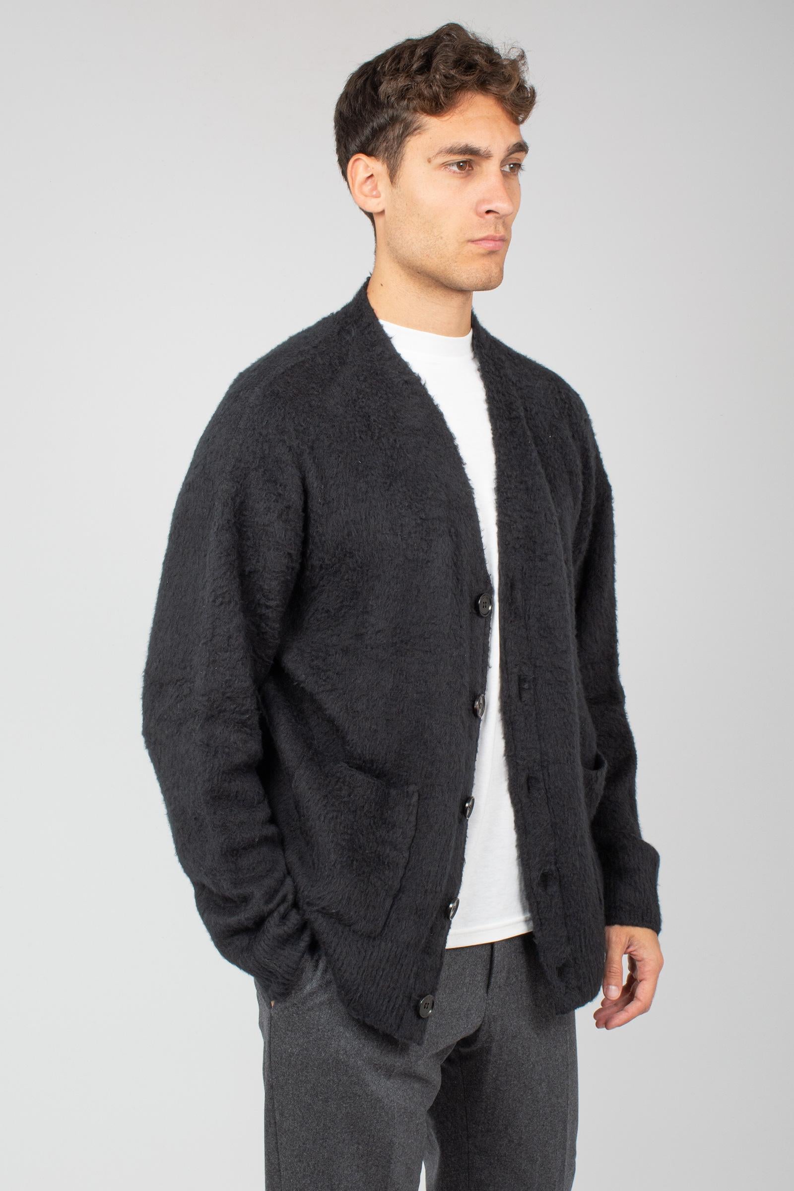 cardigan in misto cotone garzato 253M45310 09 ROBERTO COLLINA 