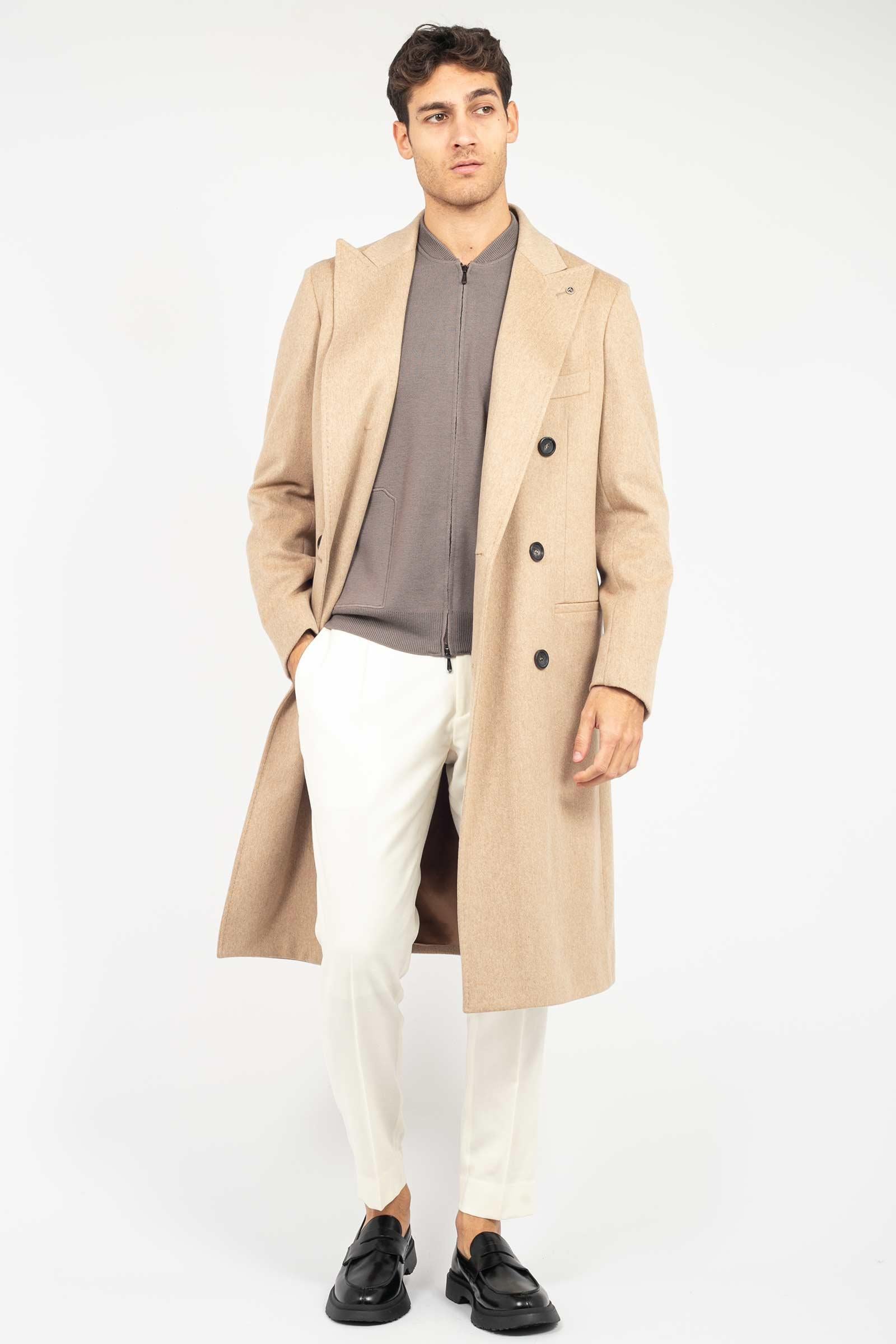 cappotto doppio petto in panno di lana 'capolavoro loropiana' 8400784400 9379 TARDIA 