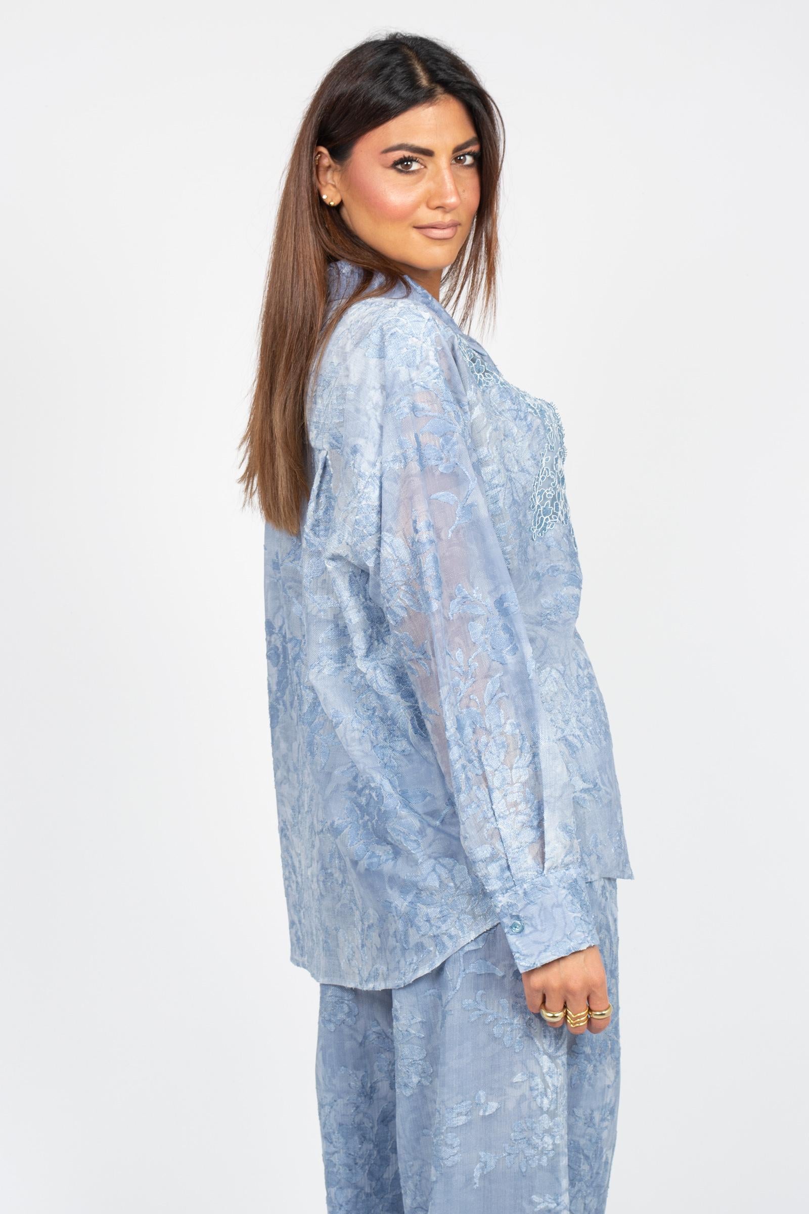 blusa tiedie con pizzo D48EK056E66 00156 ERMANNO - ERMANNO SCERVINO 